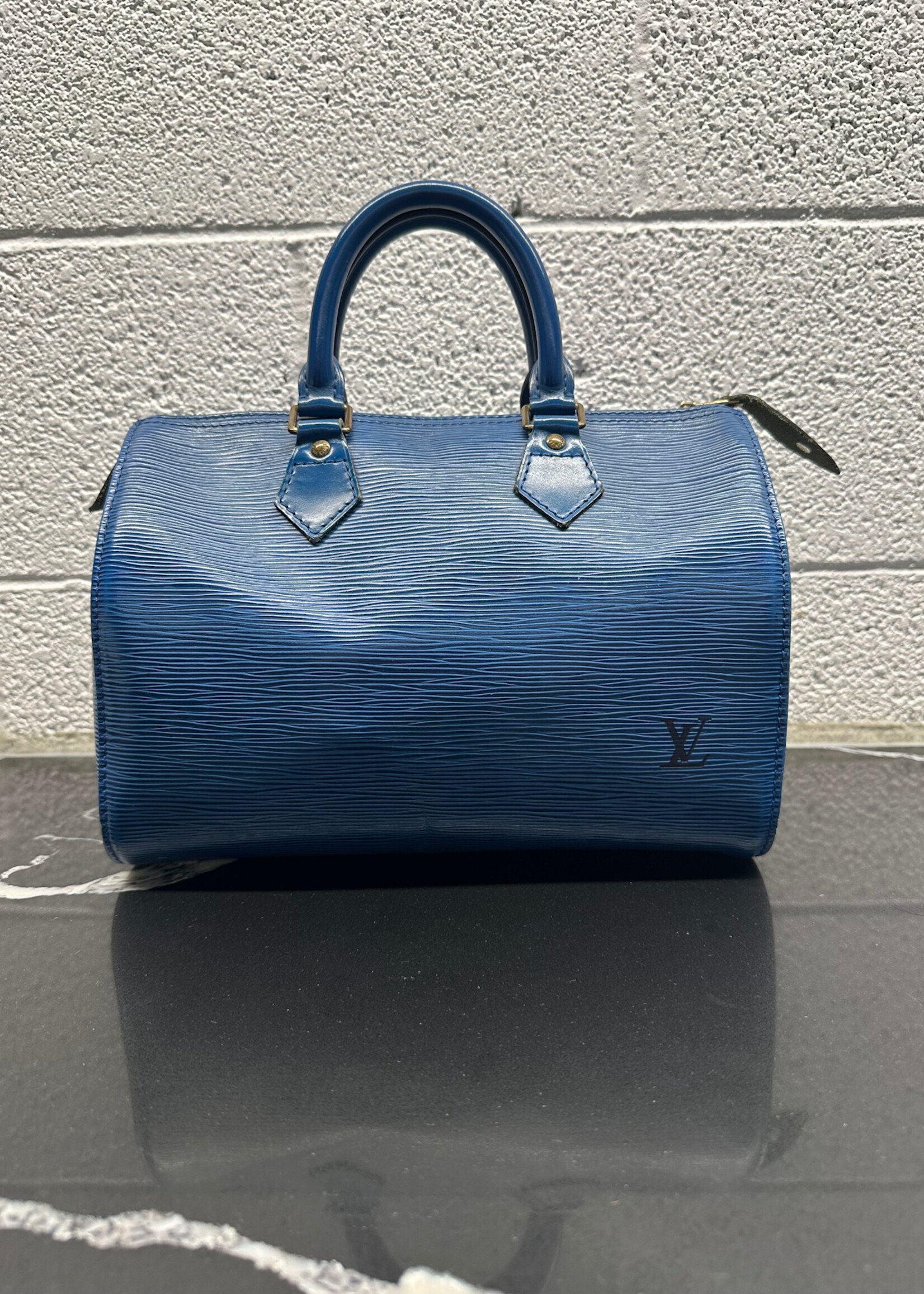 Louis Vuitton Blue Epi Speedy Bag OS