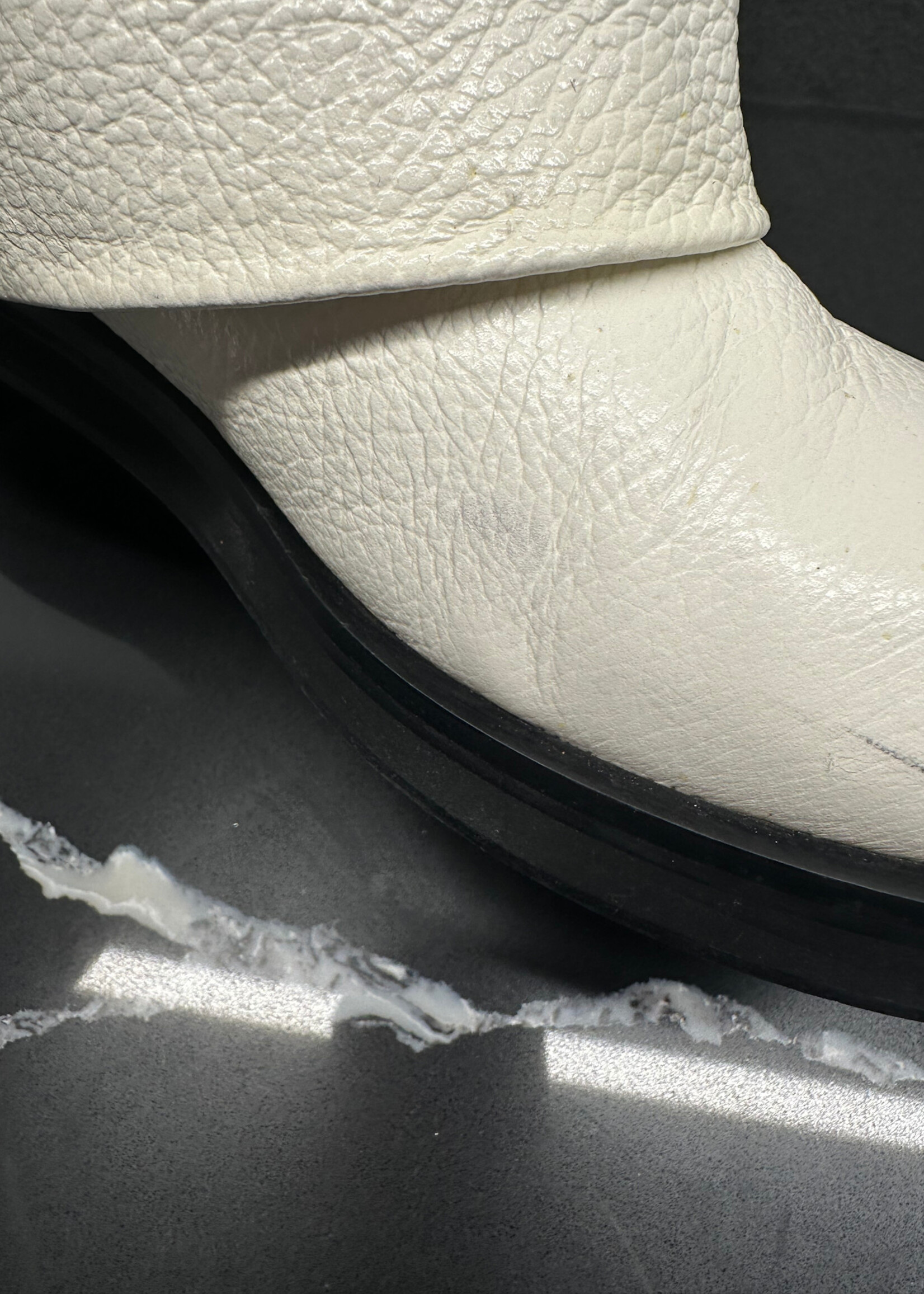 JW Anderson White Fold Over Boots 41/8