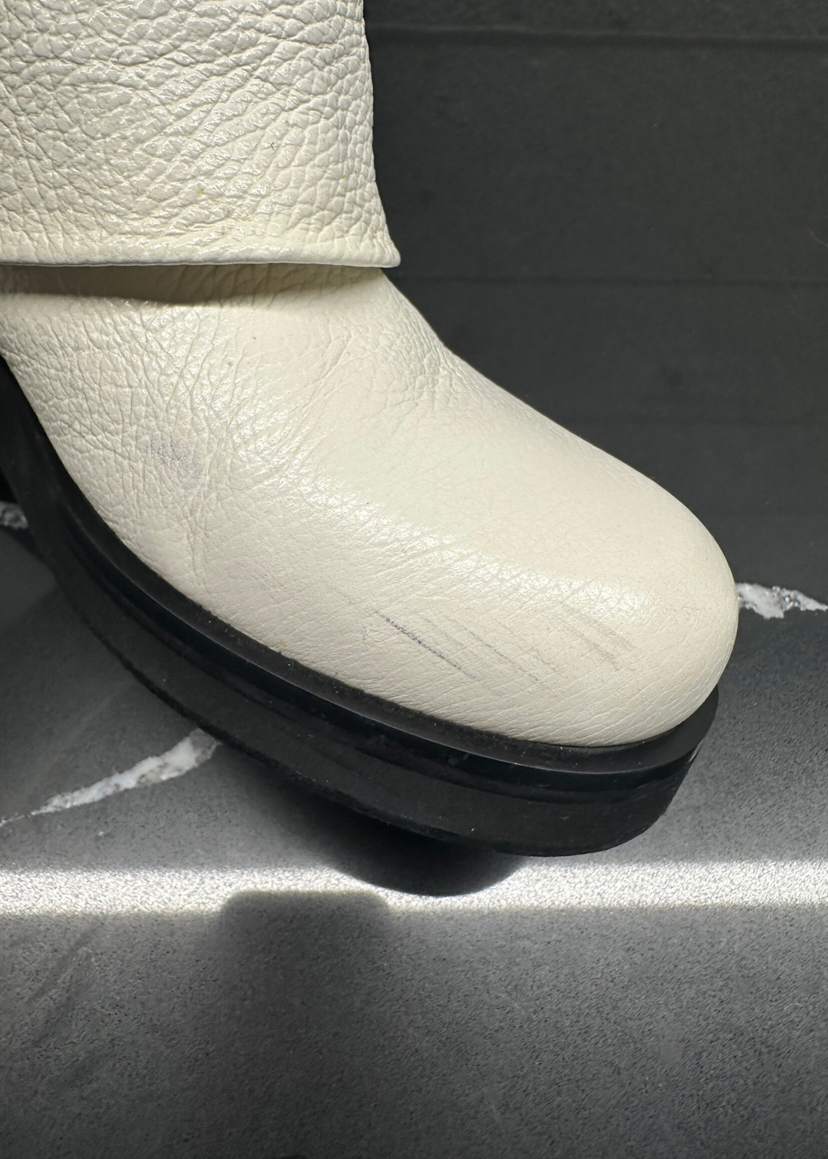 JW Anderson White Fold Over Boots 41/8