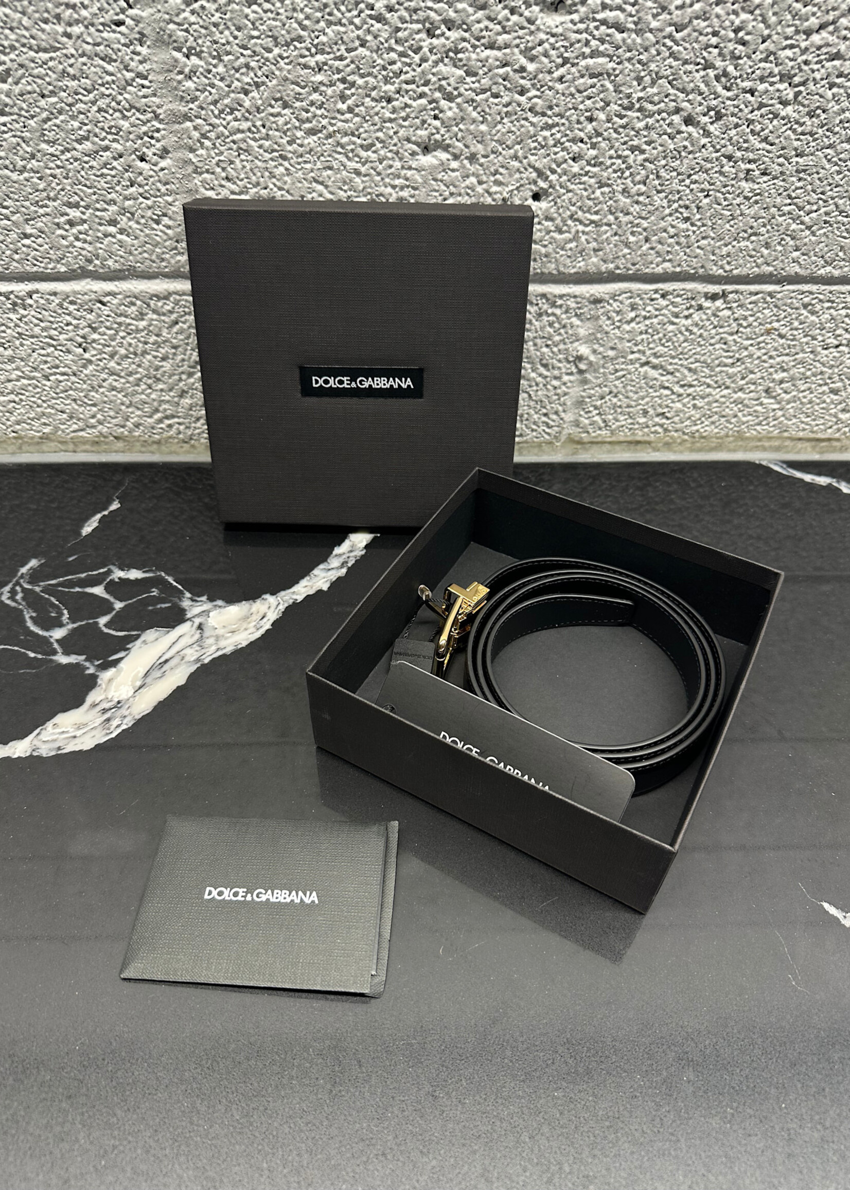 D&G Black Uniform Belt OS