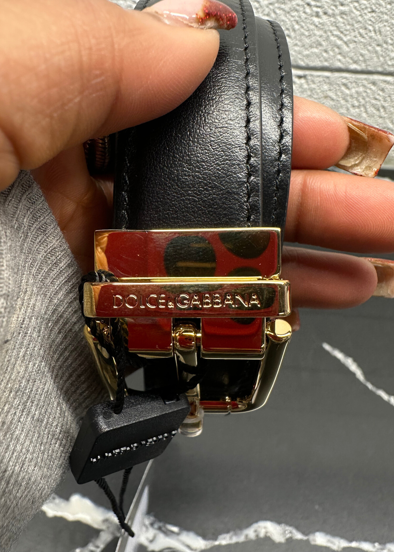 D&G Black Uniform Belt OS