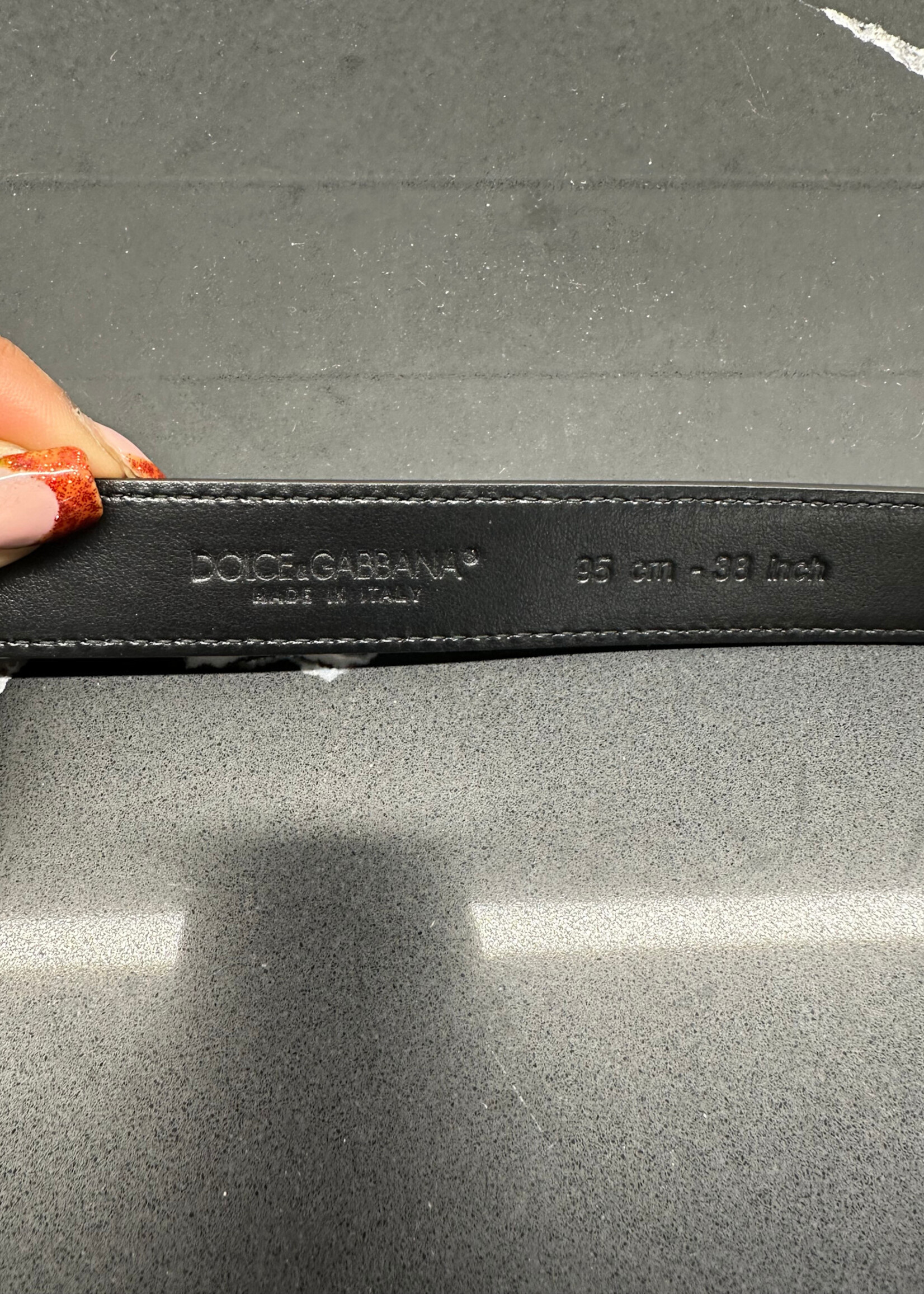 D&G Black Uniform Belt OS