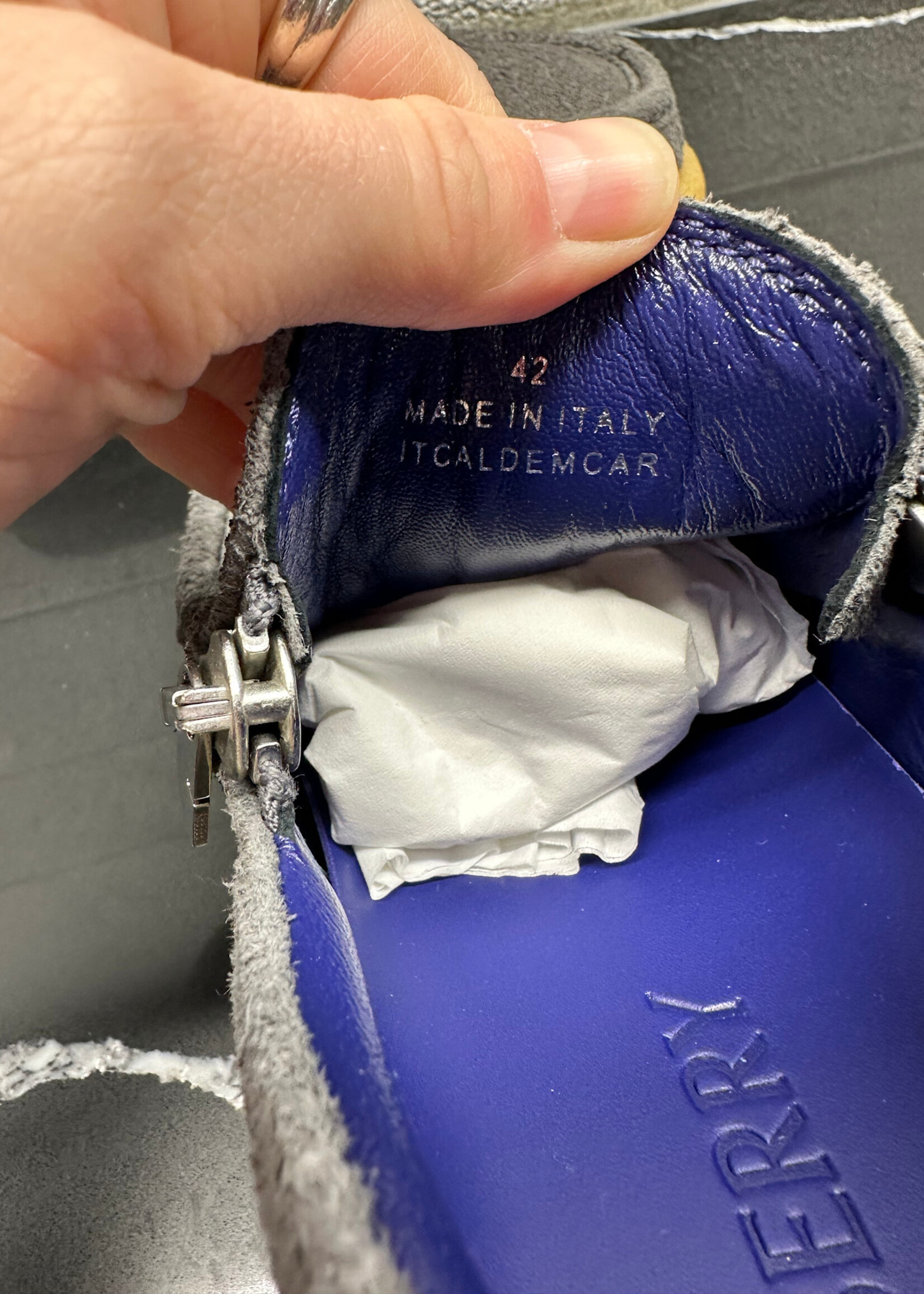 Burberry Prosum Gray Suede Chance Loafers 42/9