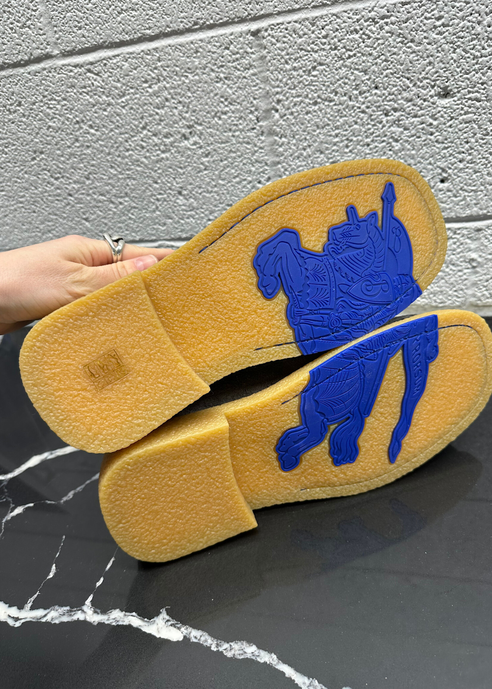 Burberry Prosum Gray Suede Chance Loafers 42/9