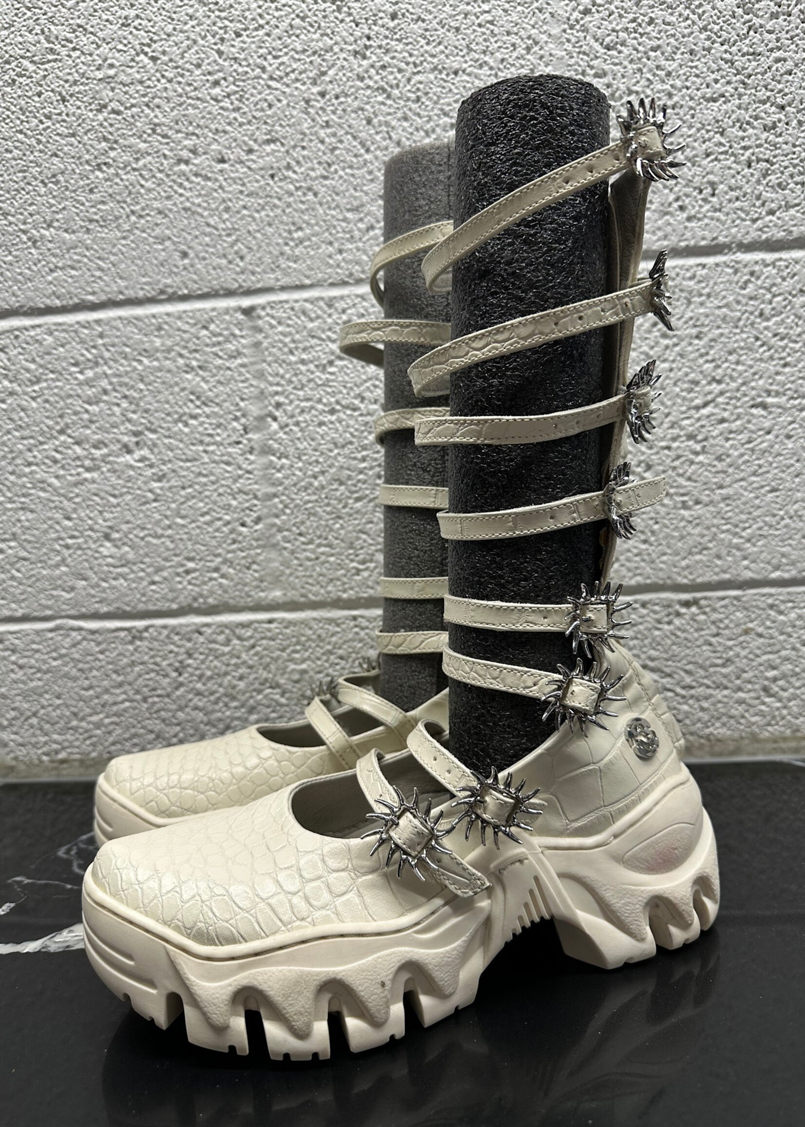 Rombaut White Croc Maryjanes 36/6