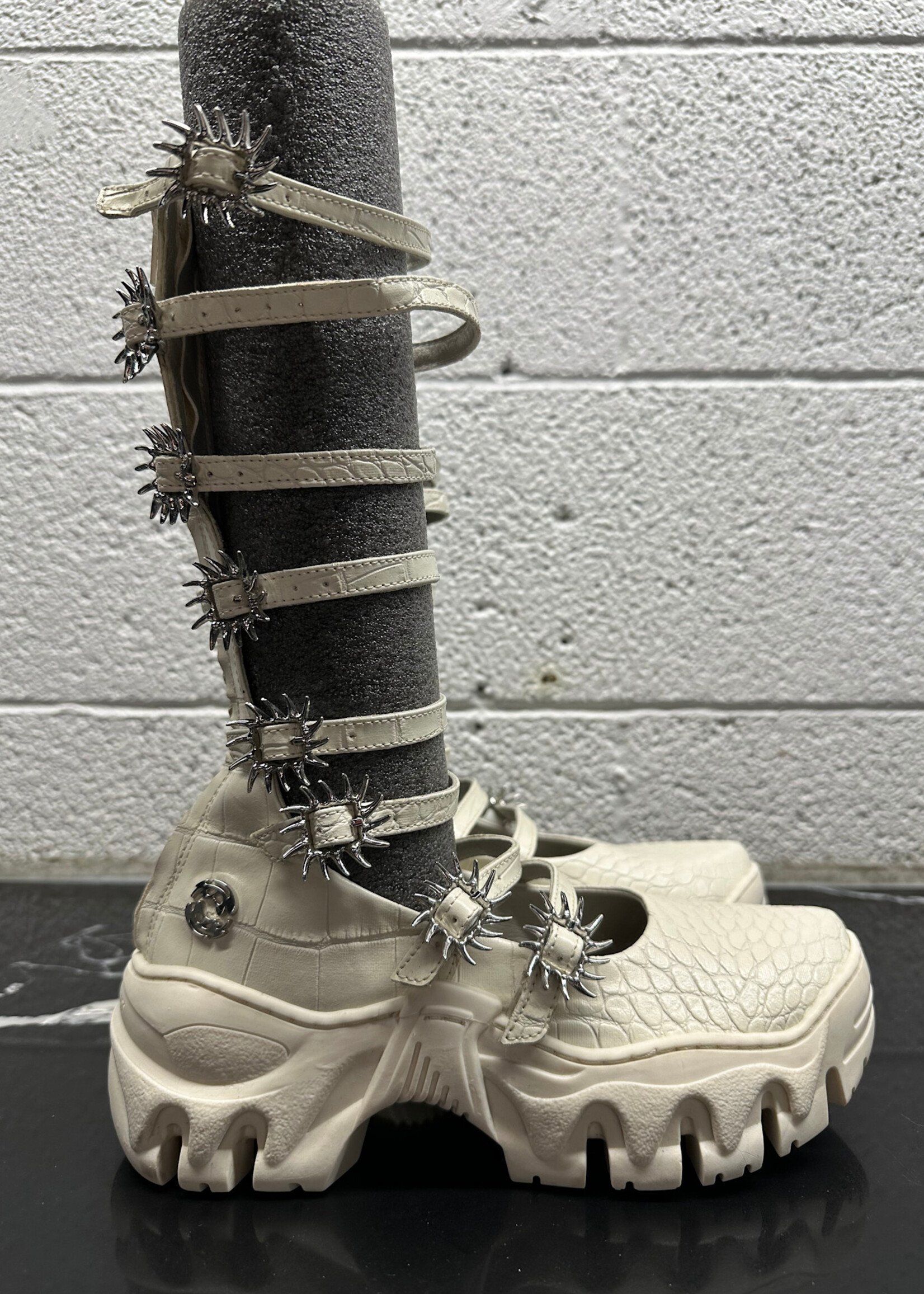 Rombaut White Croc Maryjanes 36/6