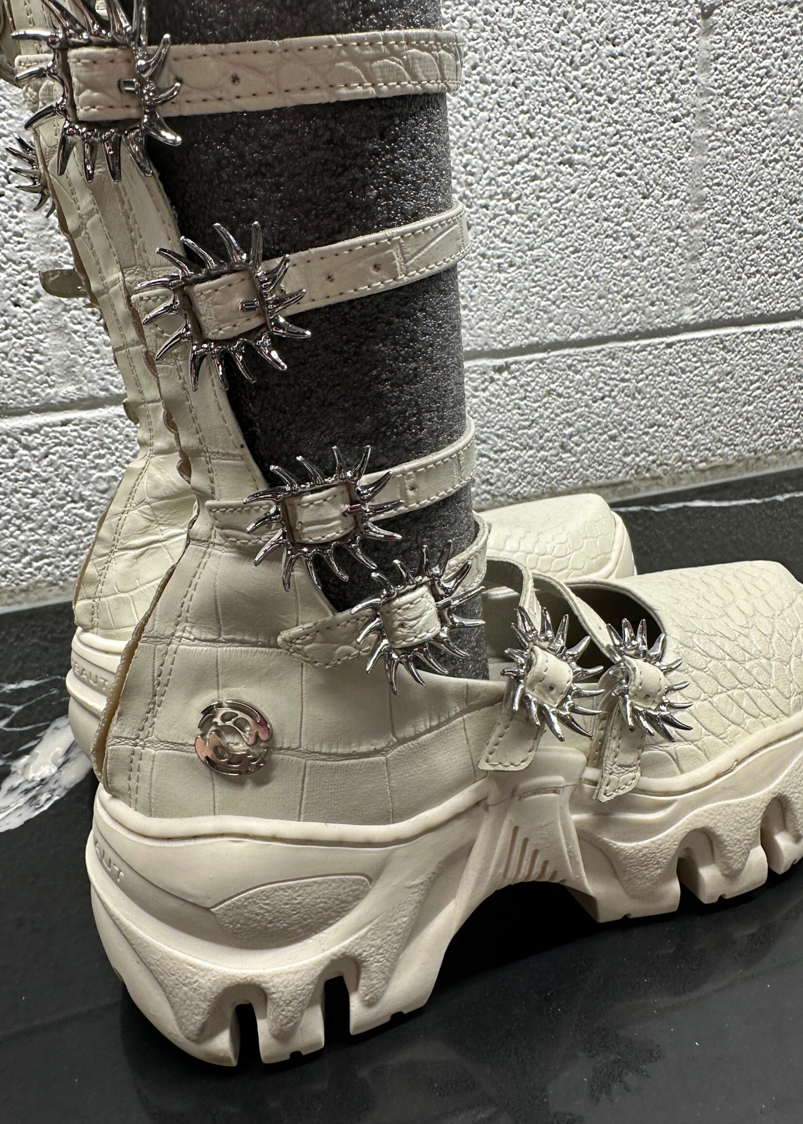 Rombaut White Croc Maryjanes 36/6