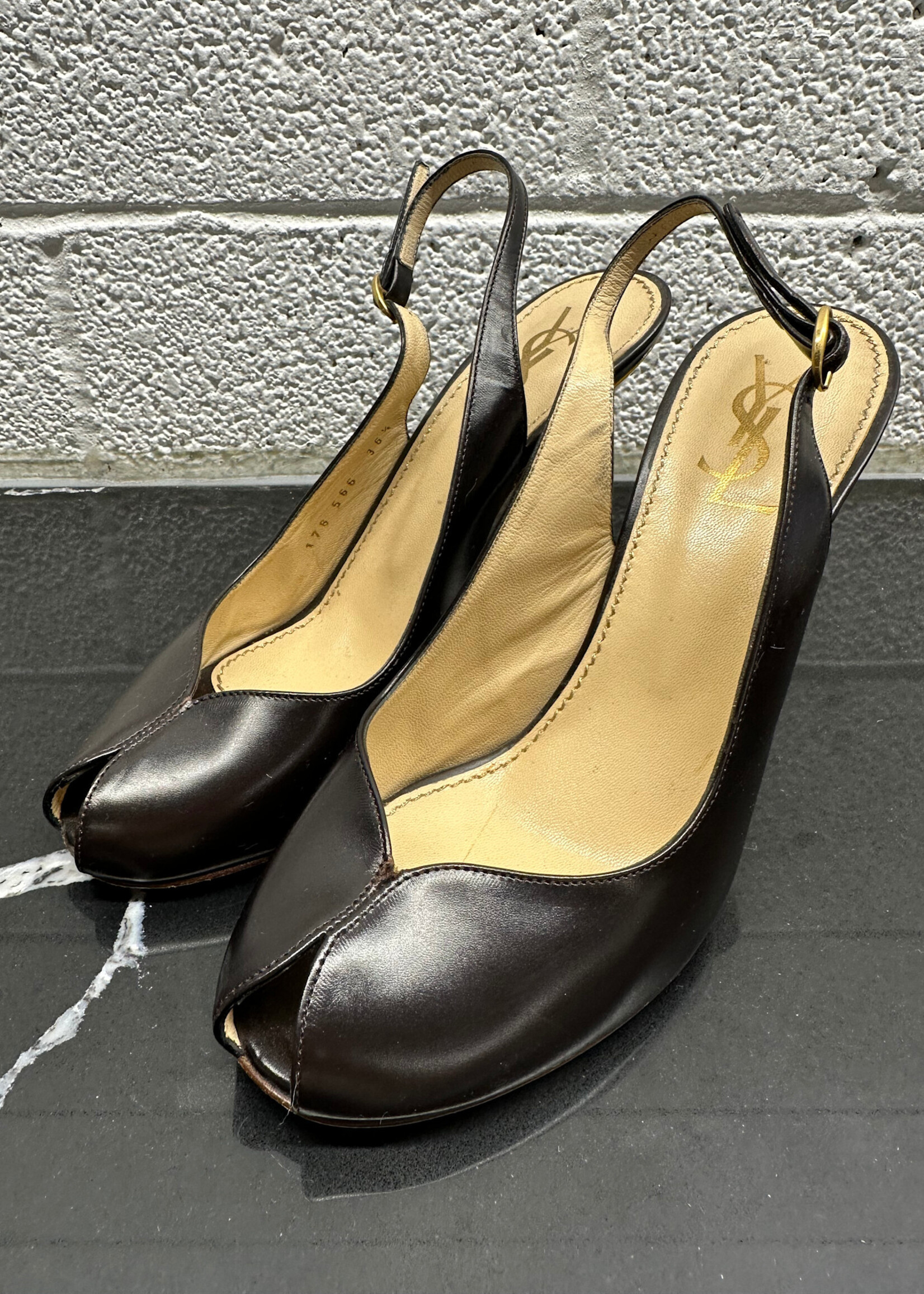 YSL Vintage Peep Toes 36.5/6.5
