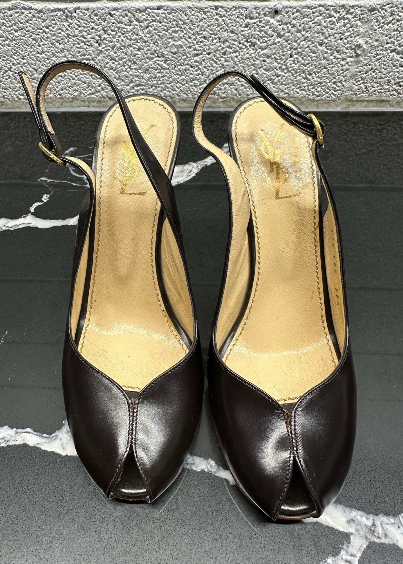YSL Vintage Peep Toes 36.5/6.5