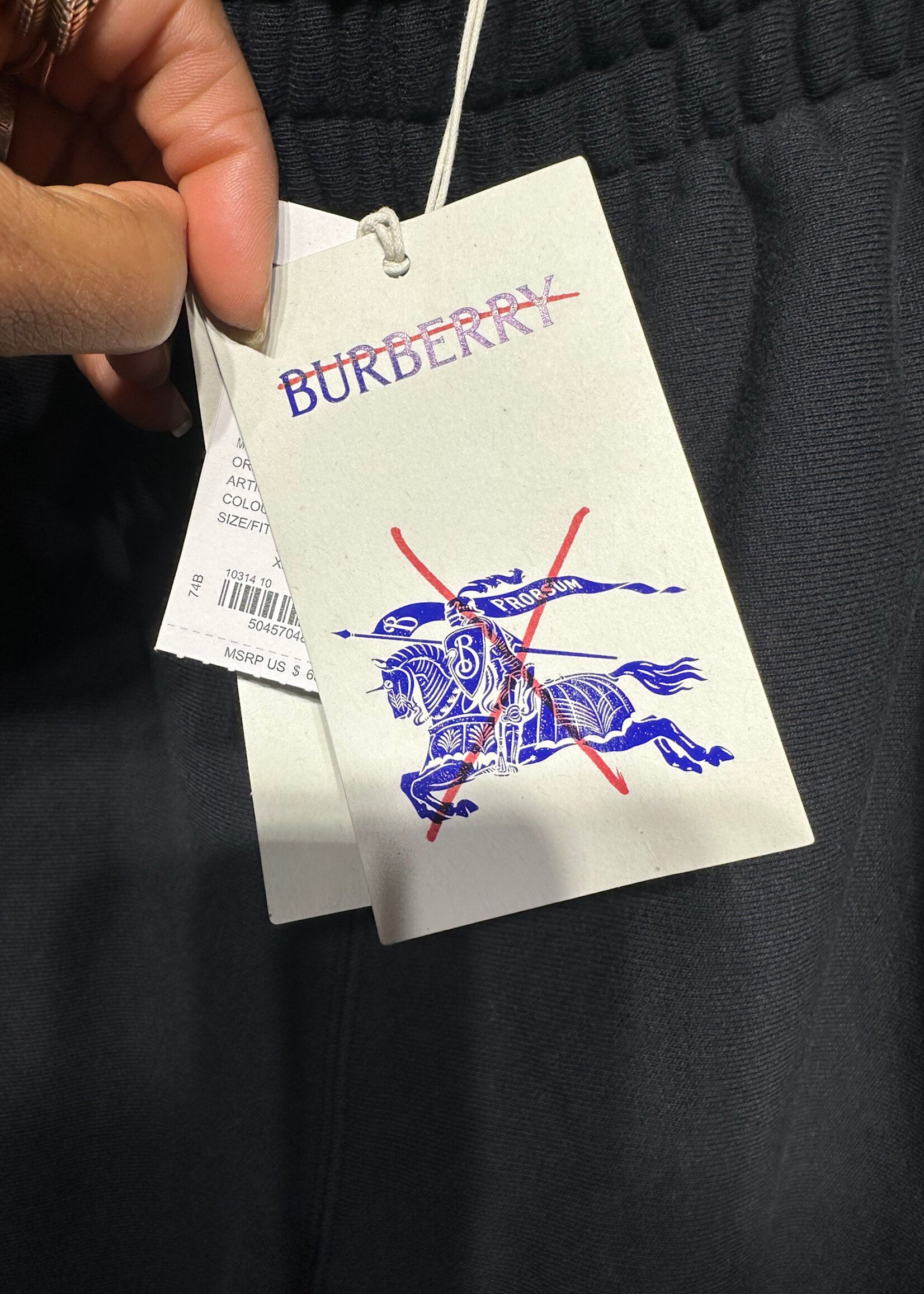 Burberry NWT Black Cotton Baggy Shorts 34-38