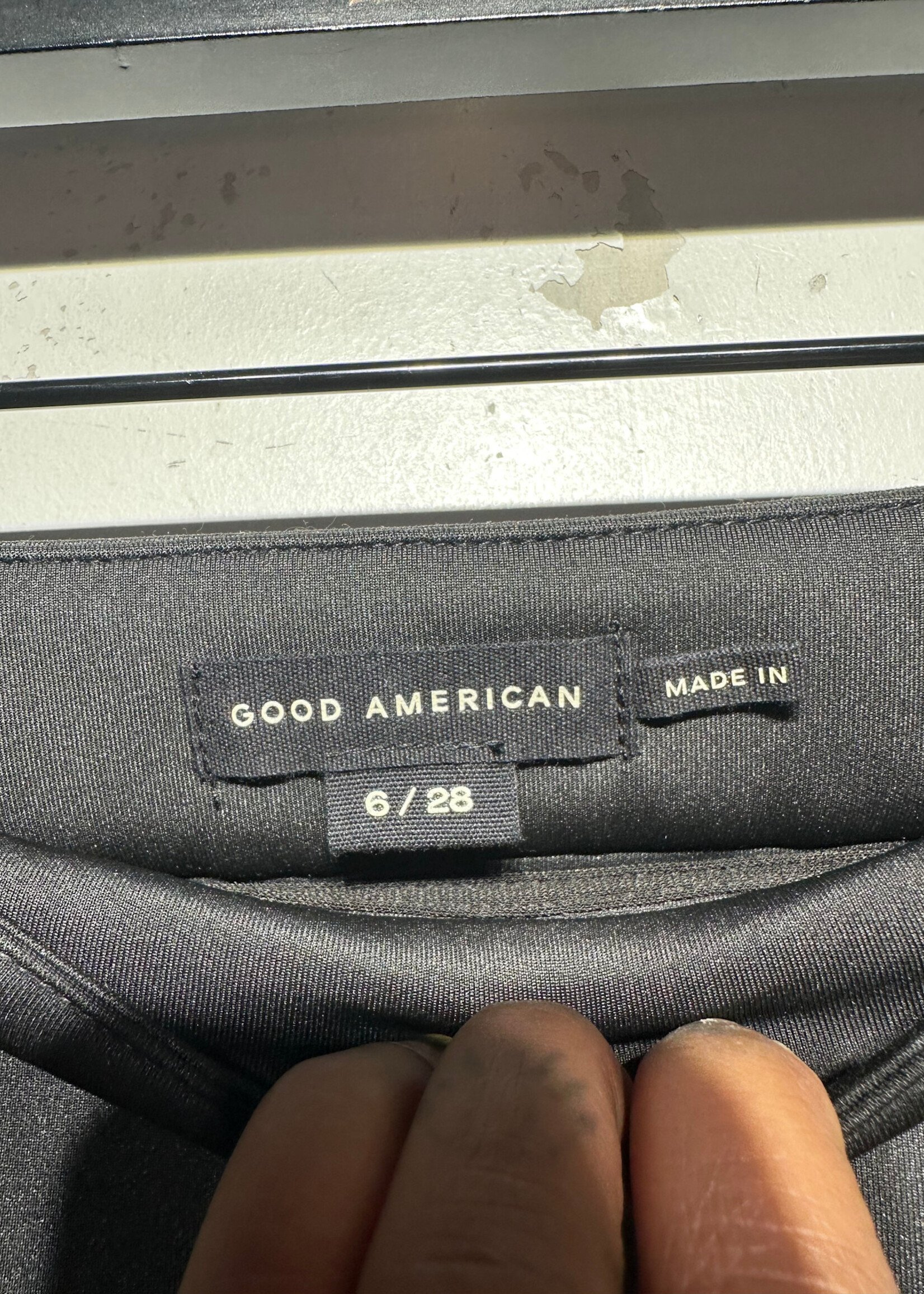 NWT Good American Black Rhinestone Skirt 28