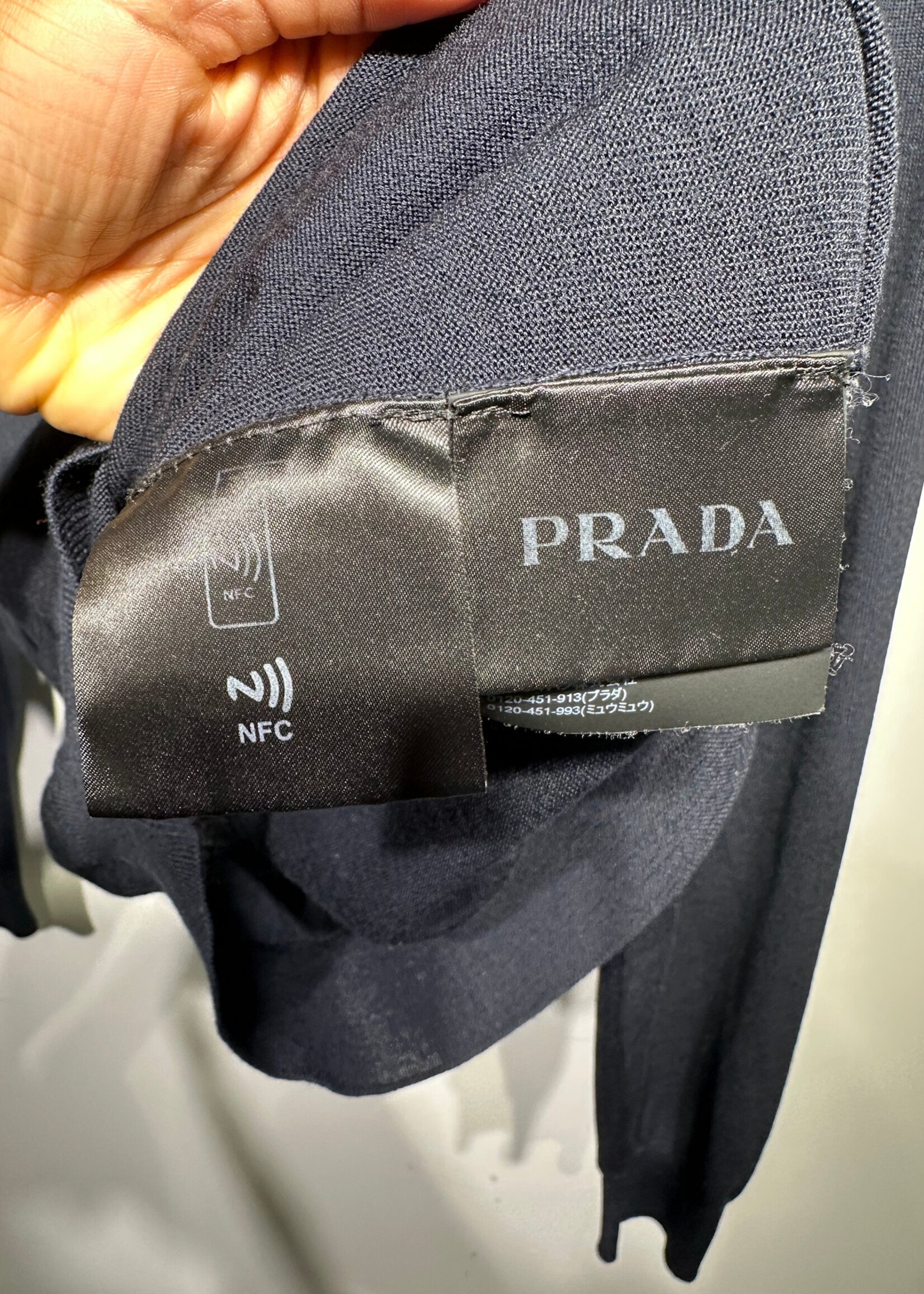 Prada Navy Blue Uniform Cardigan Masc M