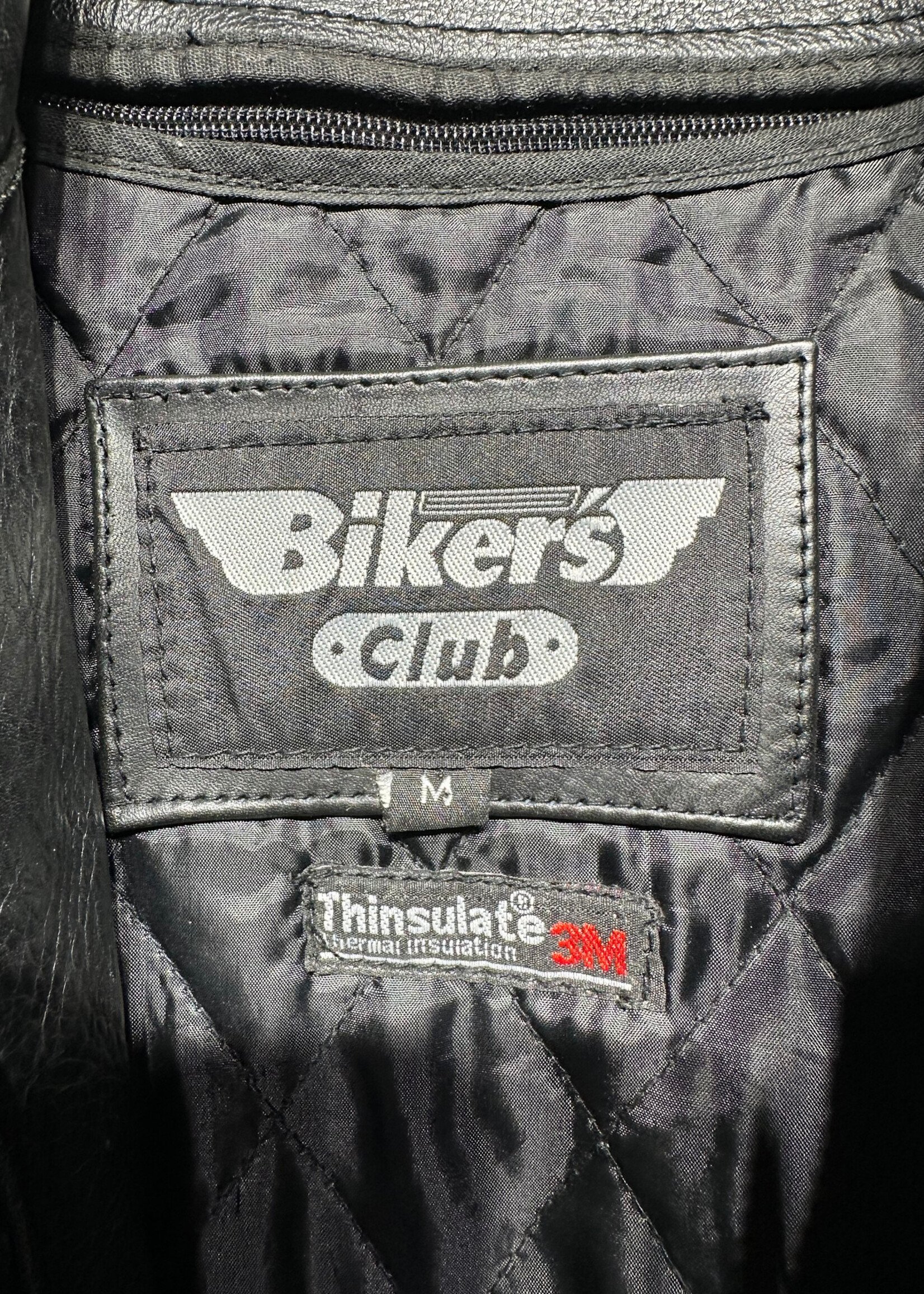 Bikers Club Black Moto Jacket M