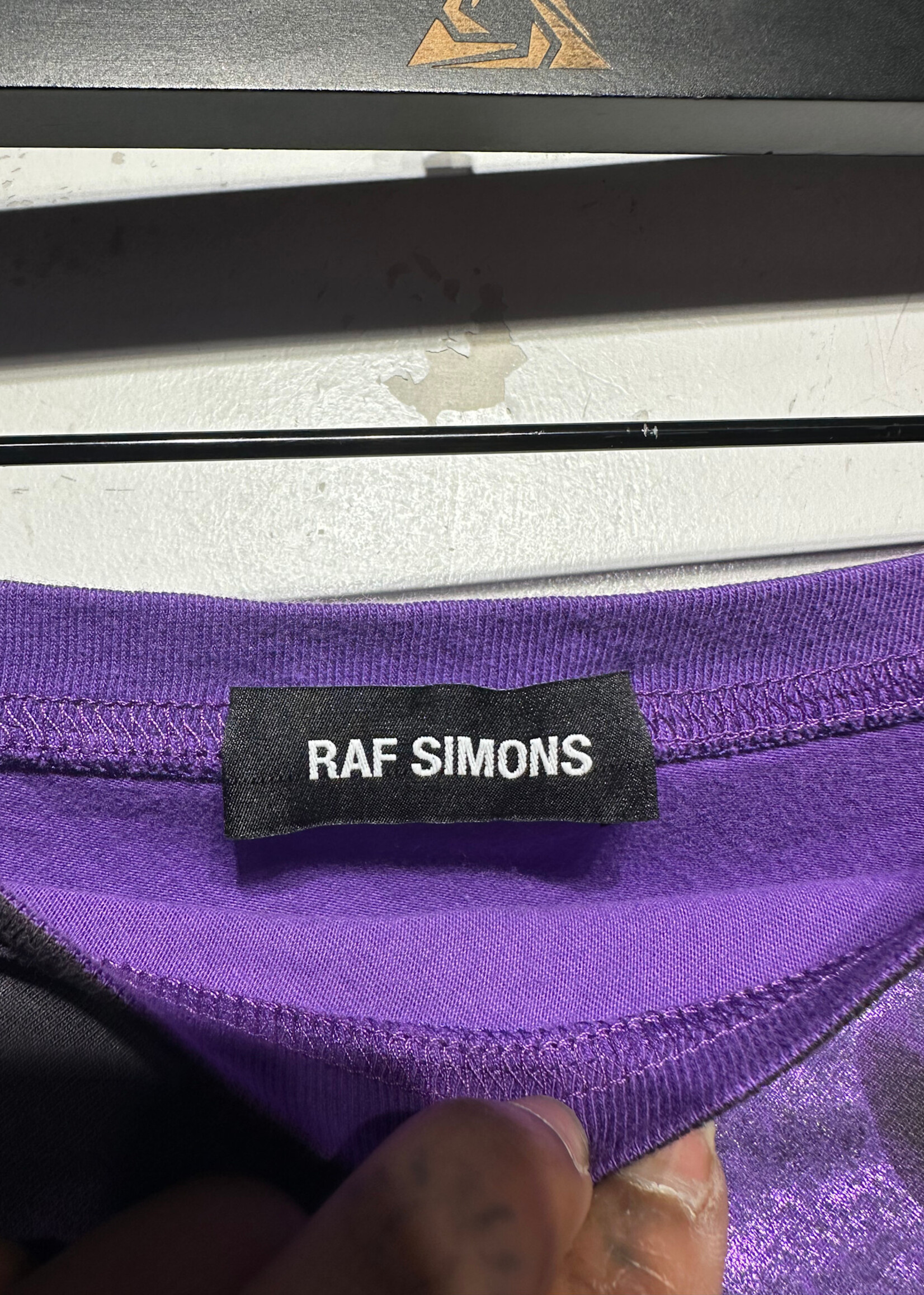 Raf Simons SS18 Purple One Shoulder Tee S
