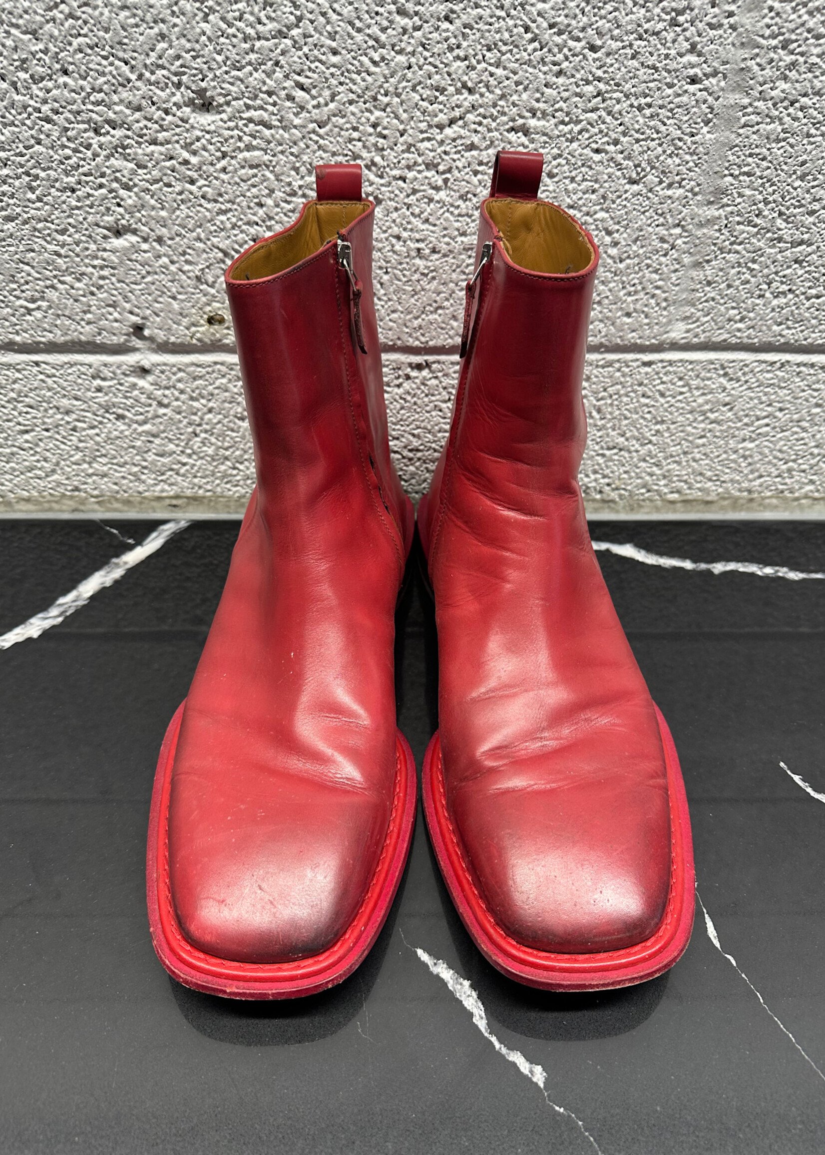 Robeto Cavalli Red Chelsea Boots Masc 41/8