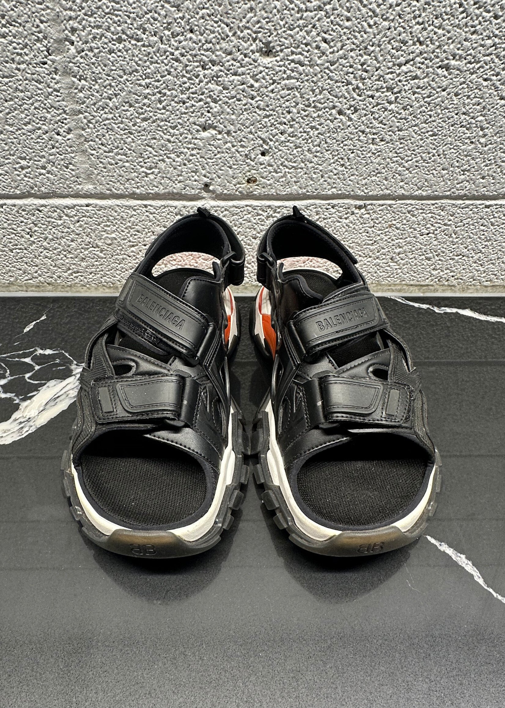 Balenciaga Black Red Track Runner Slide 41/8