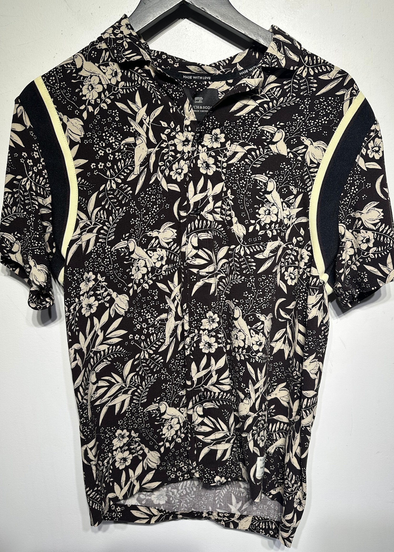 Scotch & Soda Black Toucan Aop SS B/u Masc M