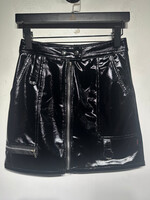 Tripp NYC Black Patent Leather Skirt Fem 25"