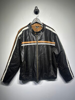 Decoded Brown Orange Faux Leather Jacket XL