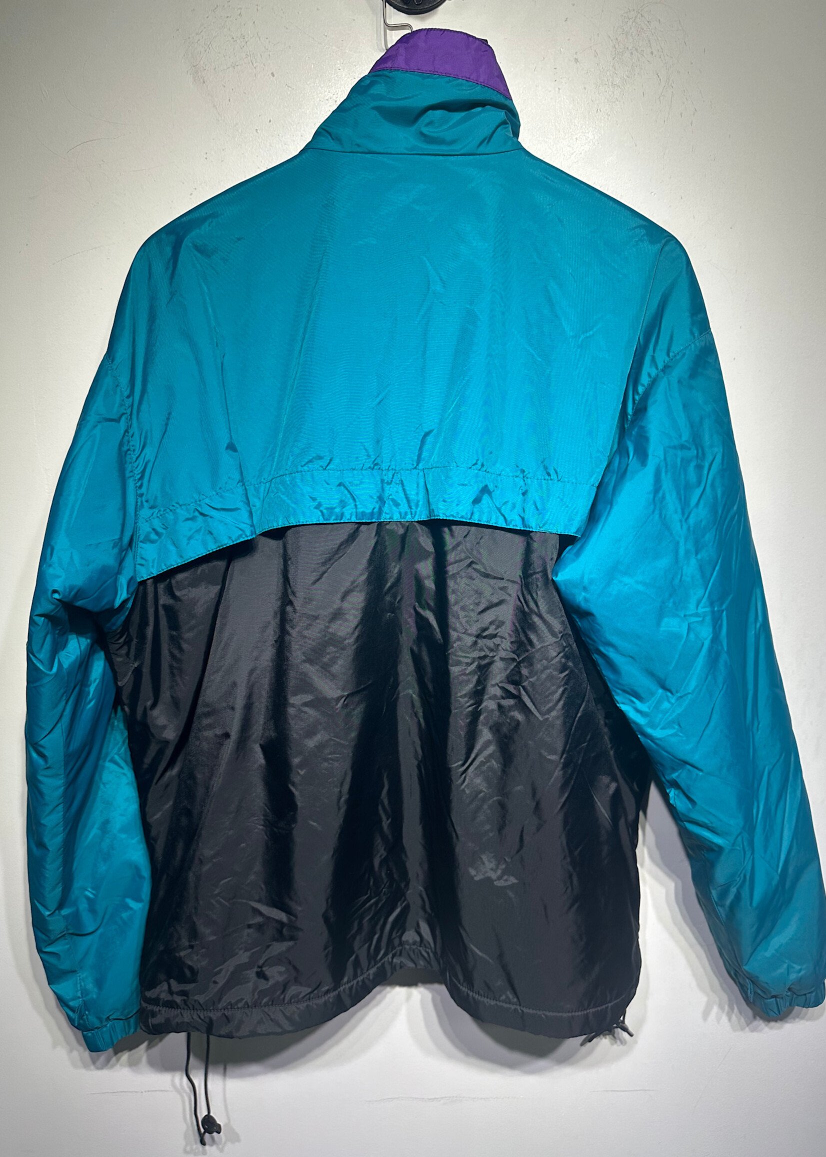 Columbia Vintage Teal Black Windbreaker Masc L