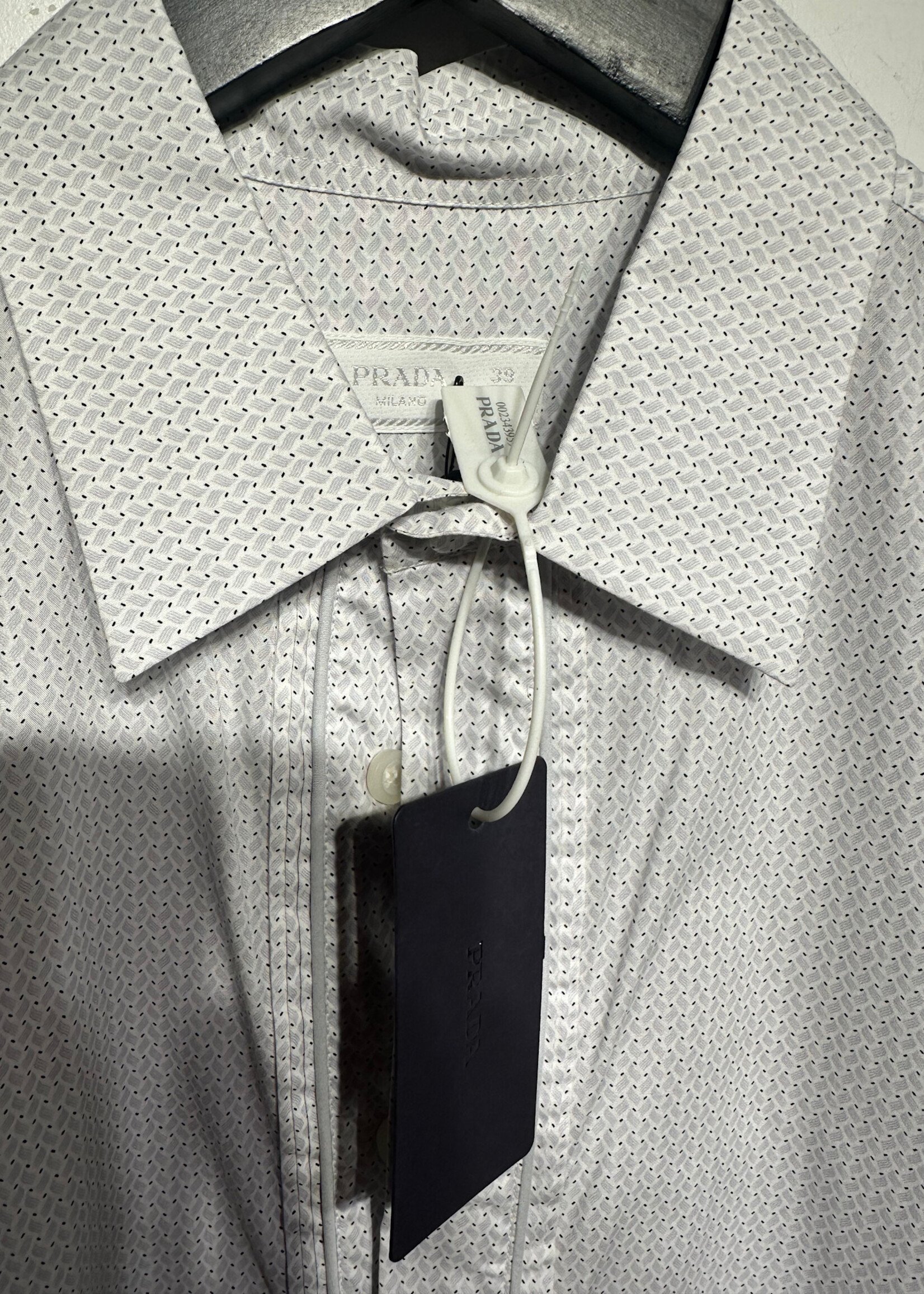 Prada NWT White Black Dotted BU Masc S