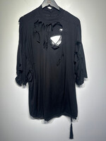 Rick Owens Black Distressed Tee L
