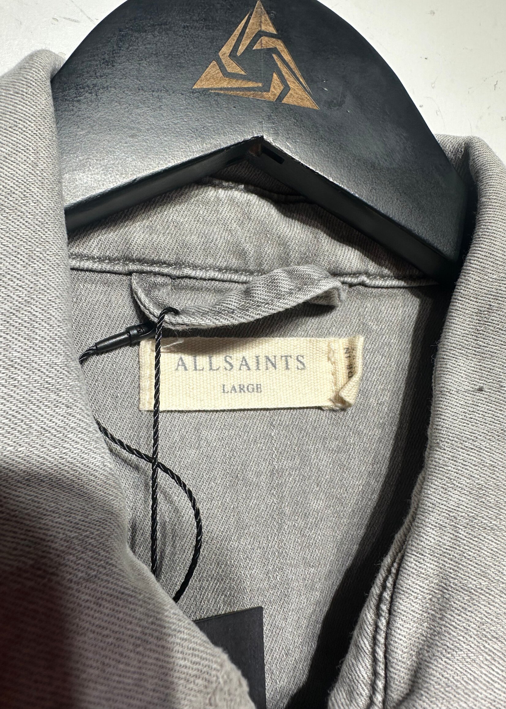 Allsaints Light Grey Wash Flannel L