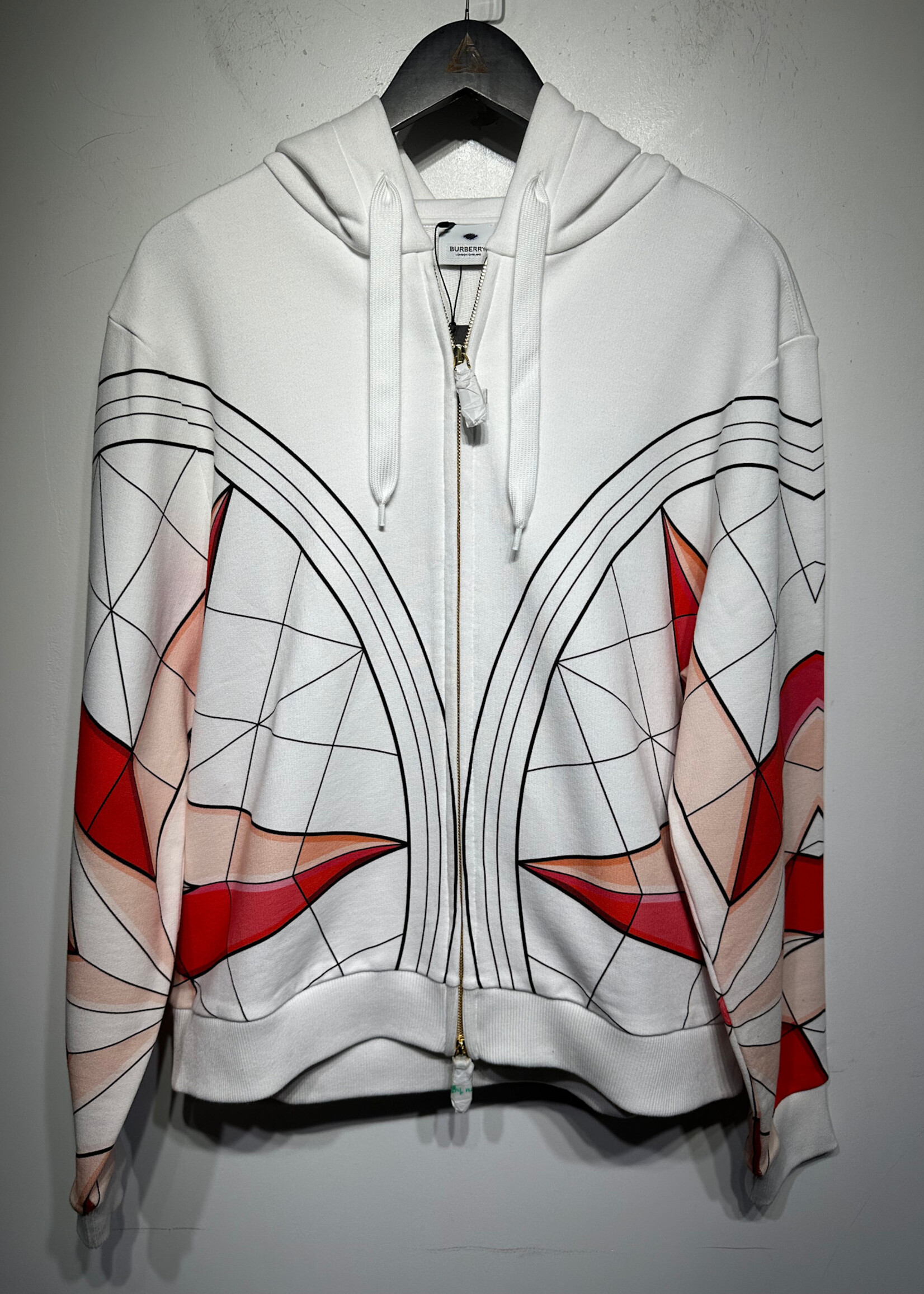 Burberry NWT White Red Jacket M