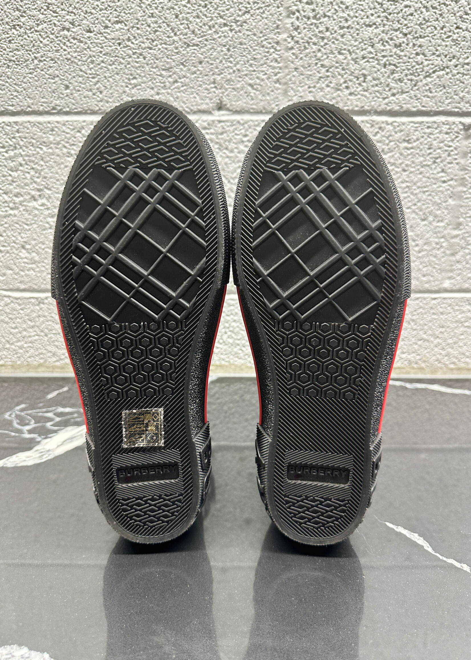 Burberry Black High Top velcro Sneakers 41/Masc 8