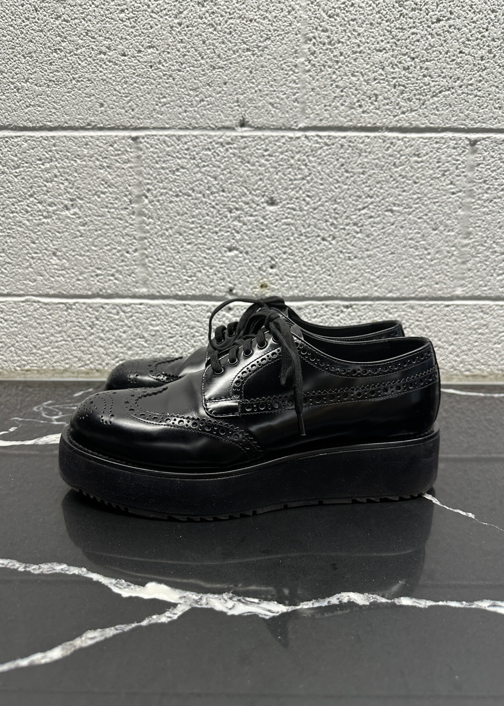 Prada Black Oxfords AS IS 7/ Fits US 8.5