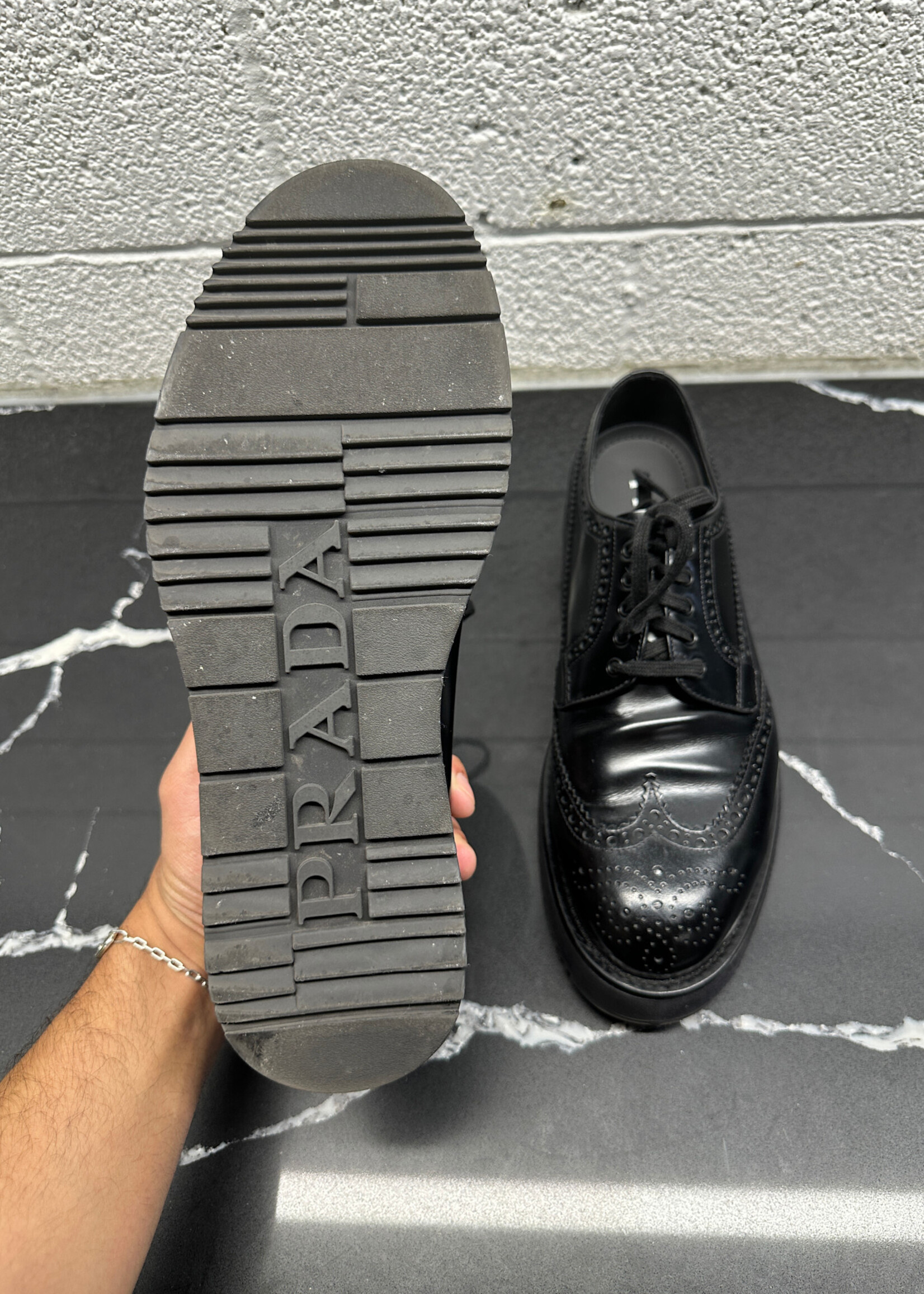 Prada Black Oxfords AS IS 7/ Fits US 8.5