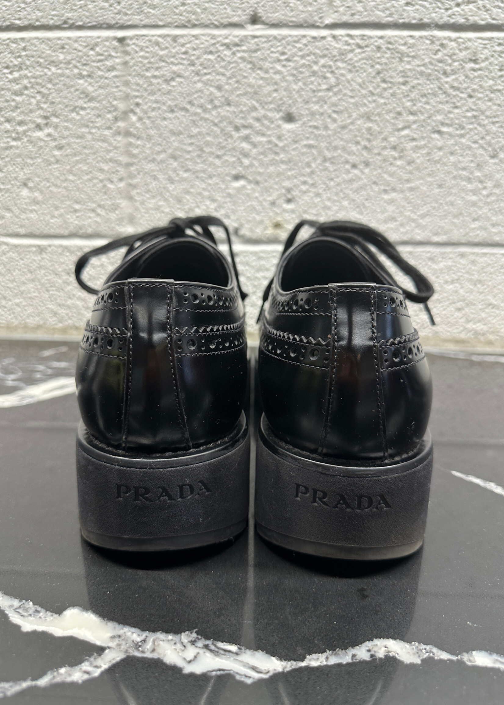 Prada Black Oxfords AS IS 7/ Fits US 8.5