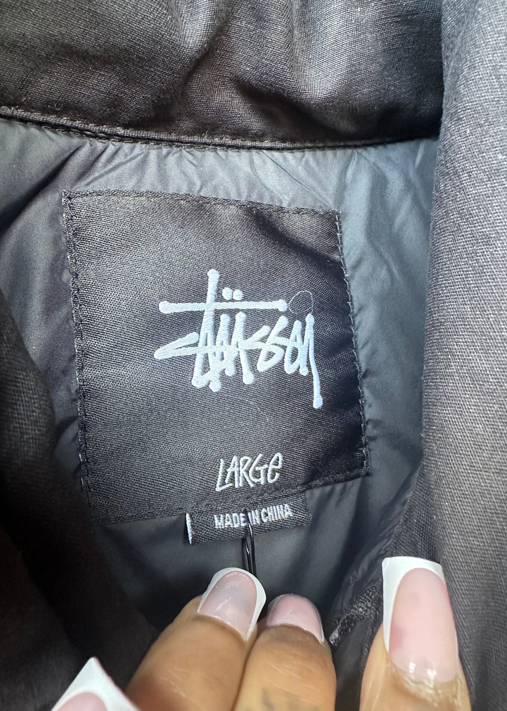 Stussy International Black Puffer Vest Masc L AS IS