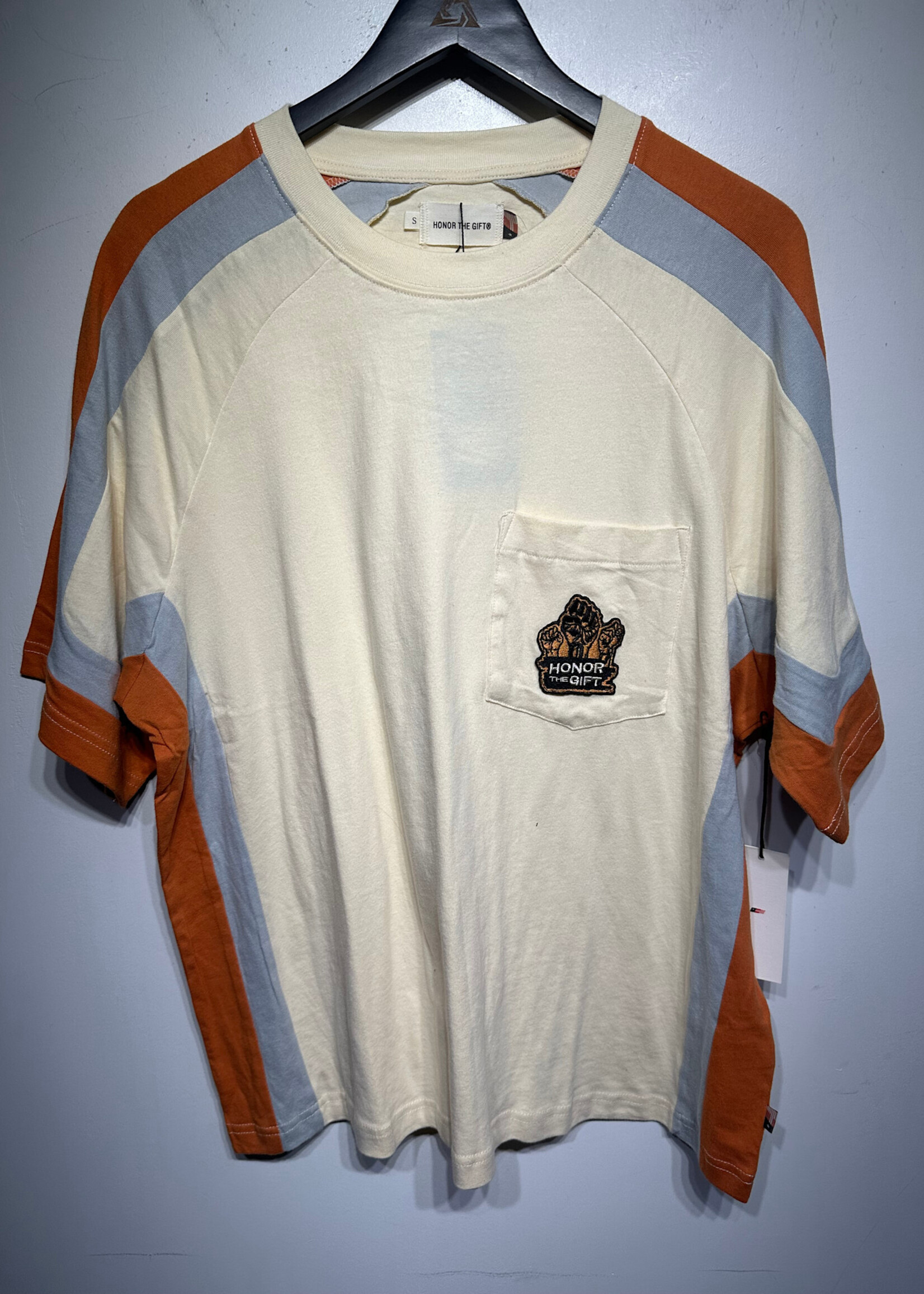 NWT Honor The Gift Cream Multi Shirt S