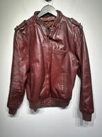 Vintage Red Leather Members Only Style Jacket L