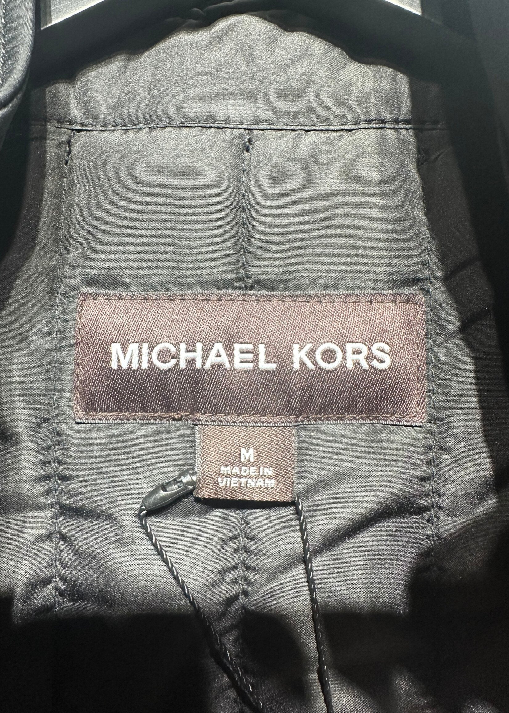 Michael Kors Black Nylon Zip Jacket M