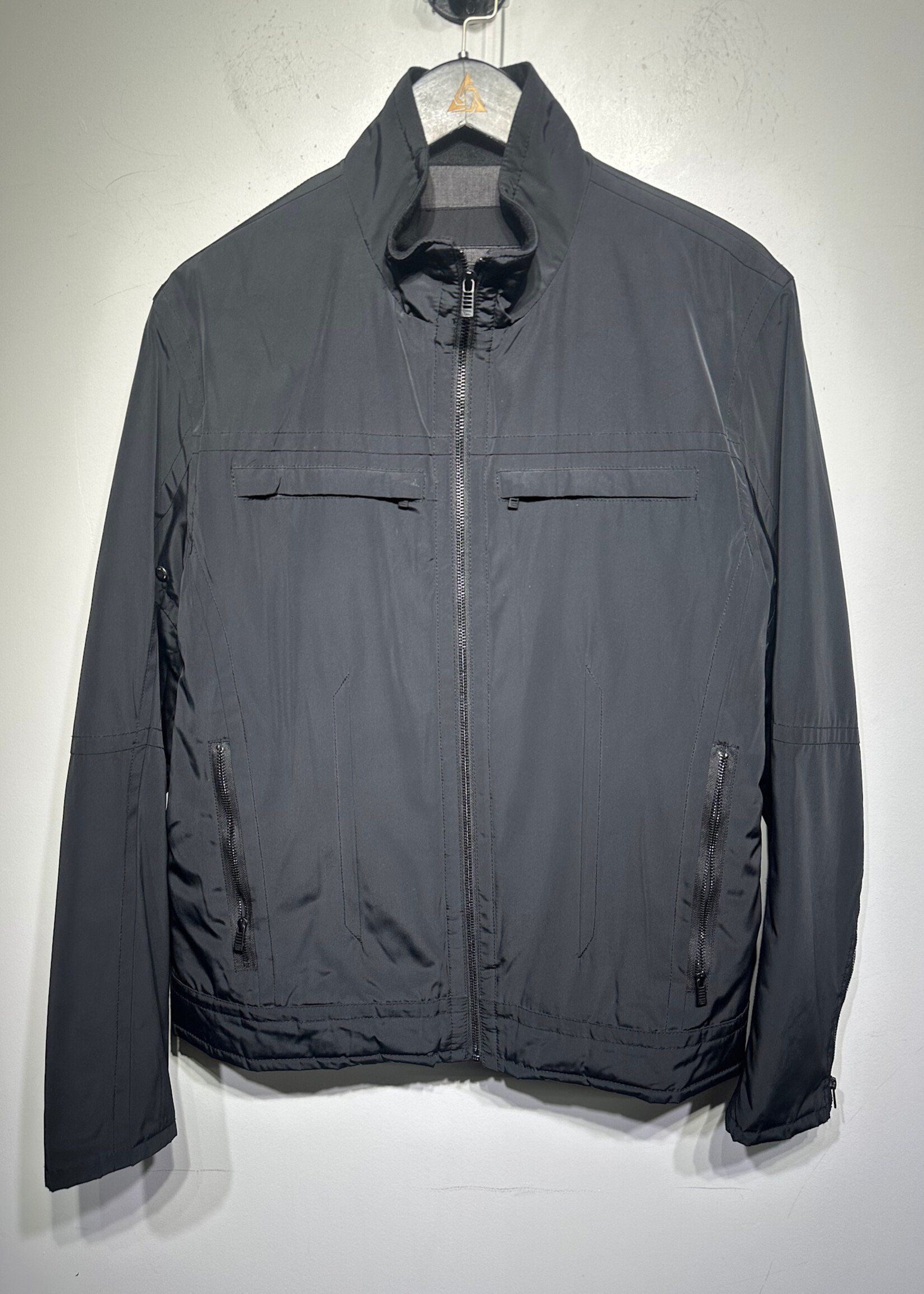 Calvin Klein Black Nylon Café Jacket L