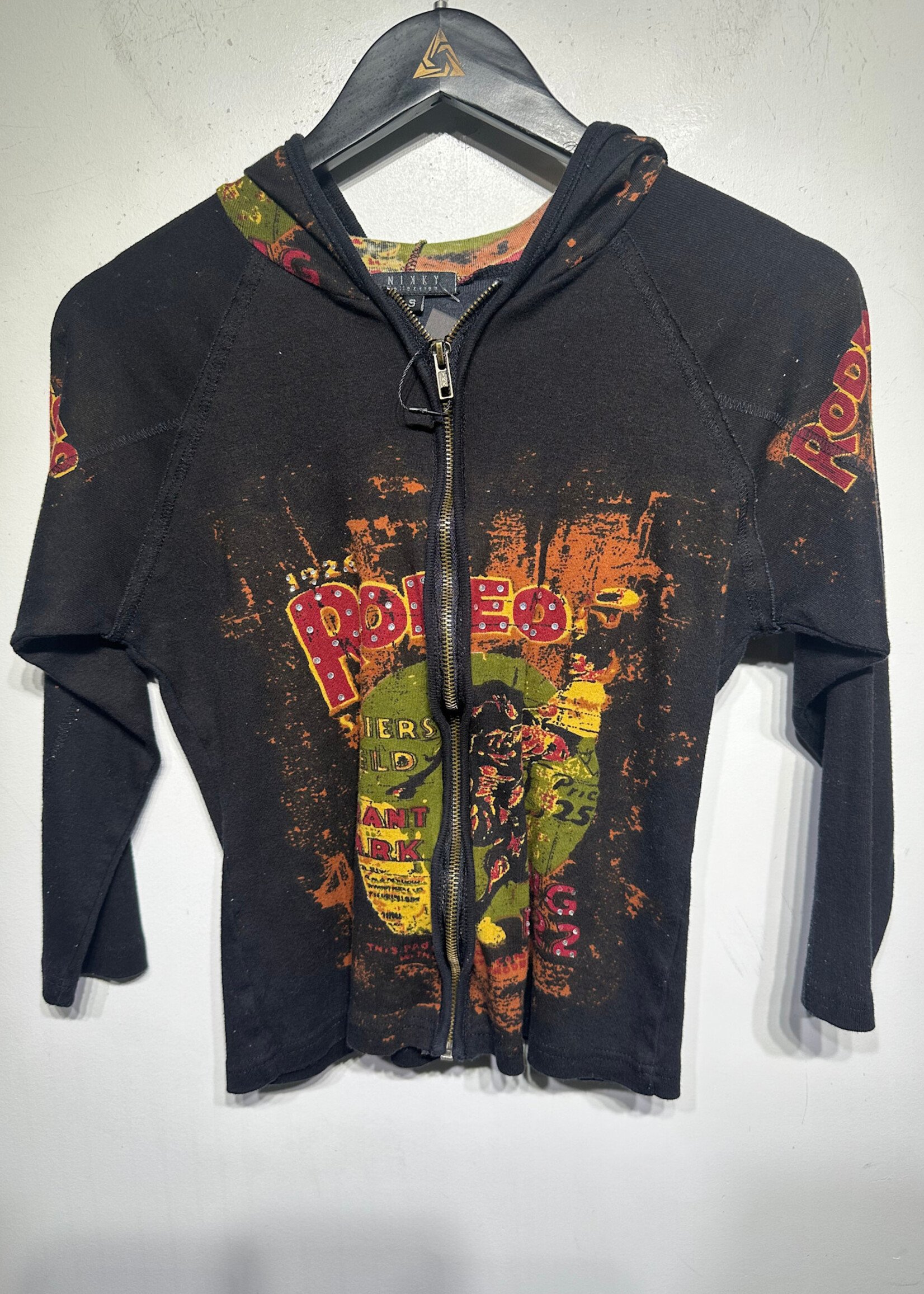 Nikky Rodeo Print Zip Hoodie S