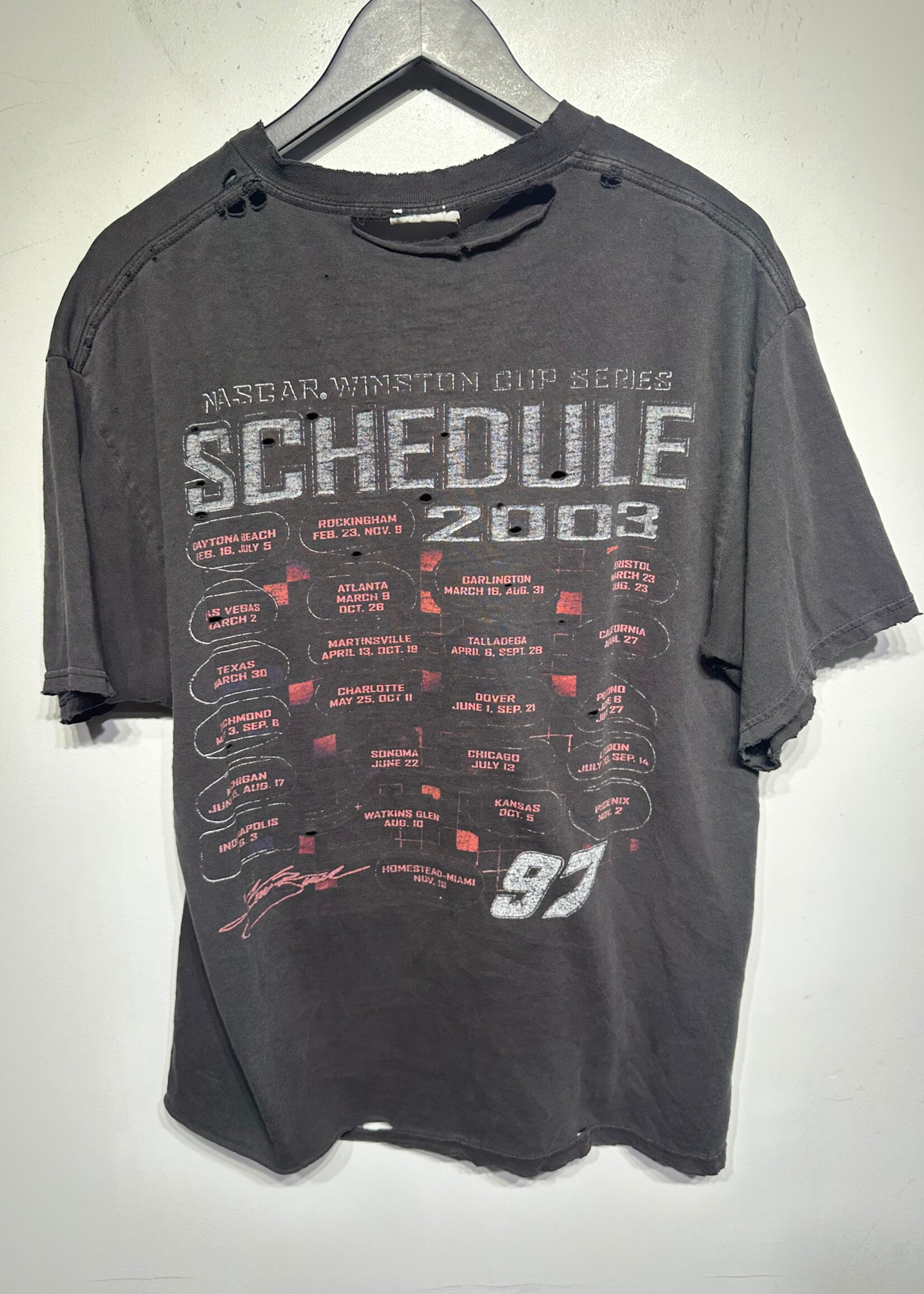 Chase Kyle Busch Distressed Tee L AS IS