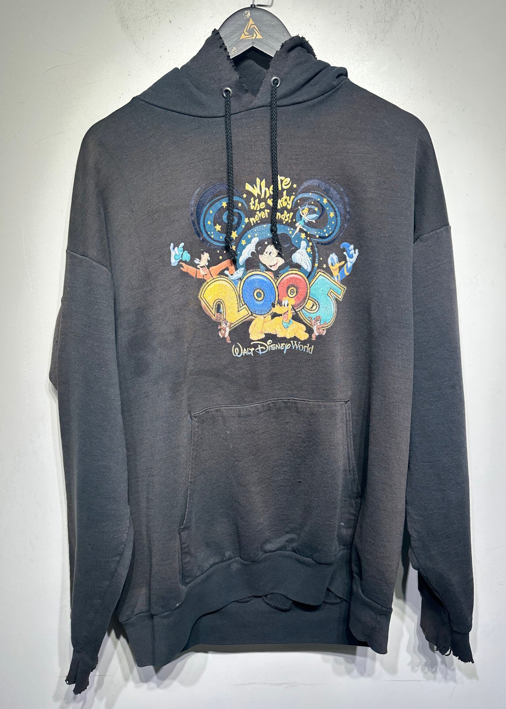 Disney Black Sunfaded Hoodie XL
