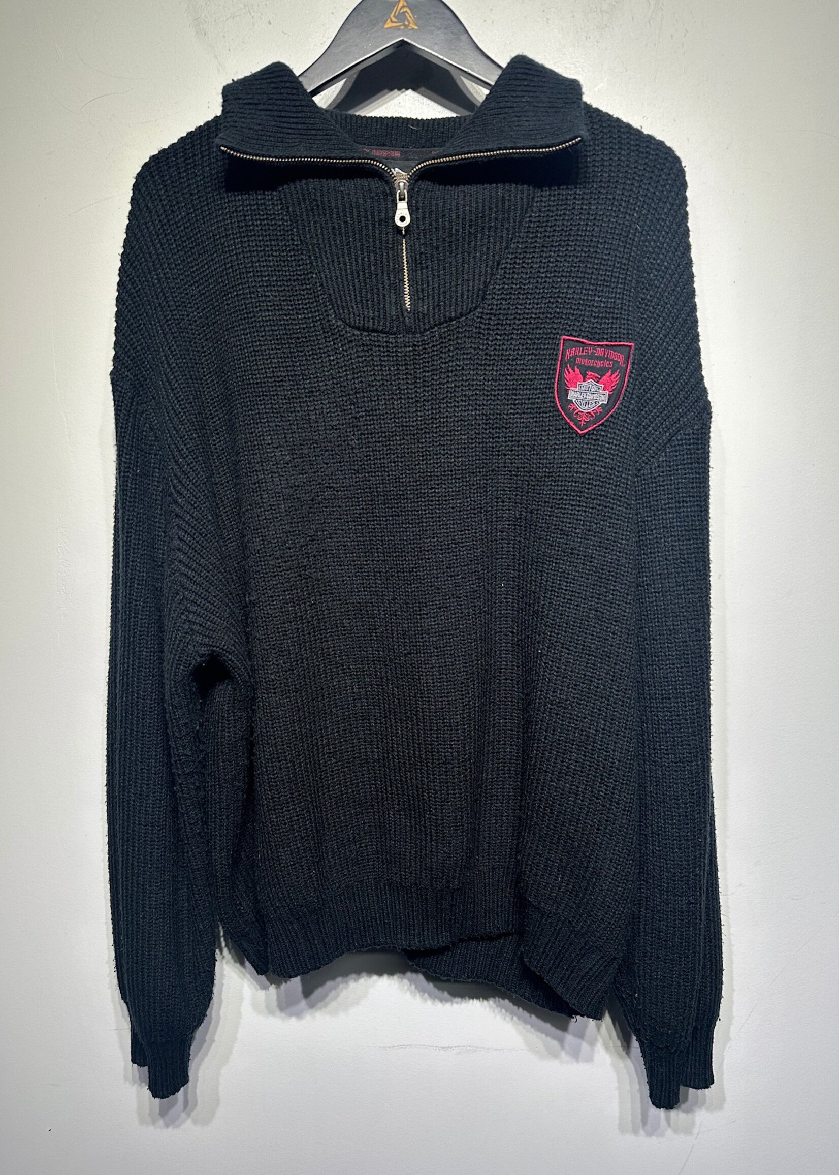 Harley Black Crest Knit Q Zip XXL