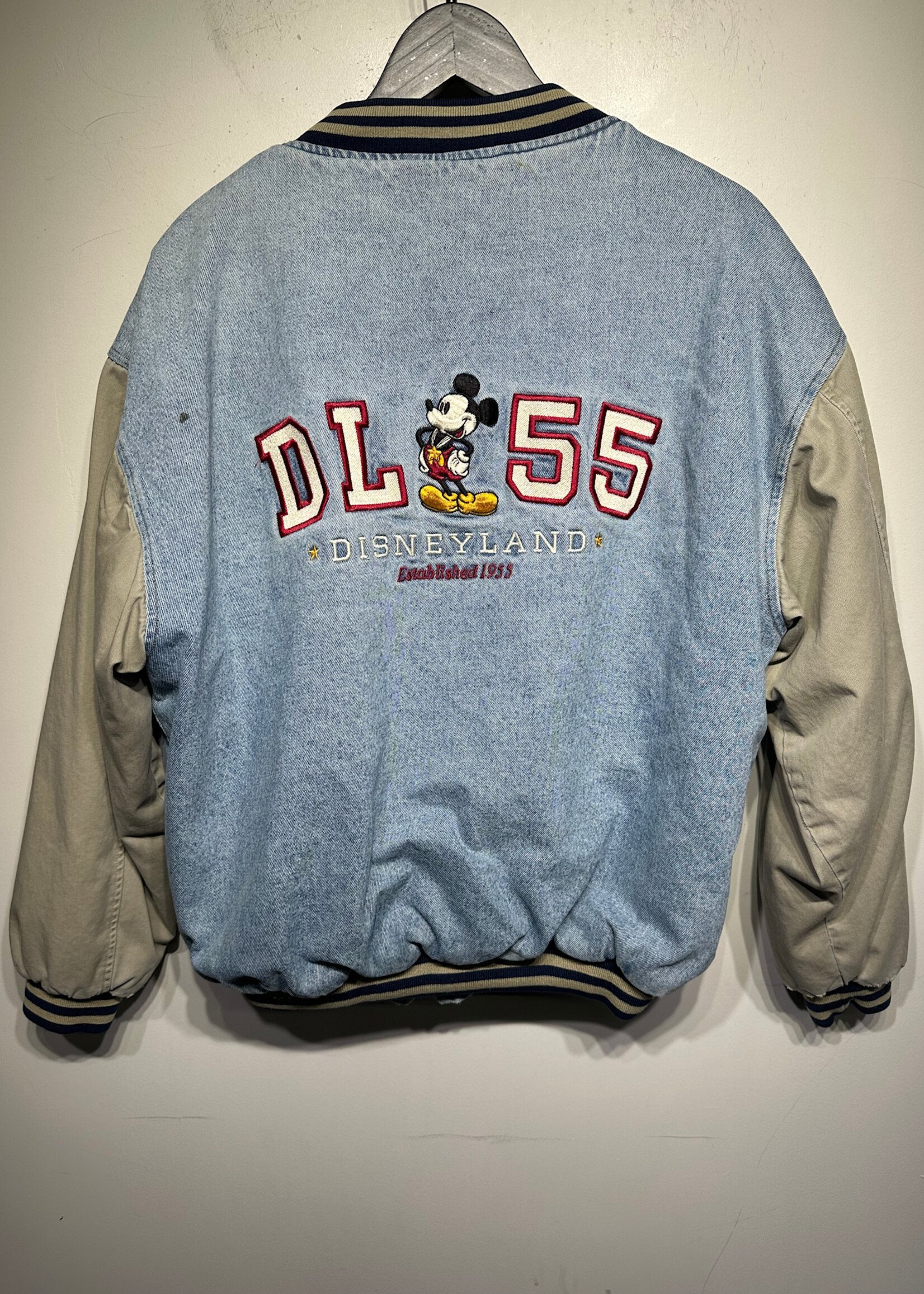 Disneyland Vintage Mickey Denim Bomber Masc L AS IS