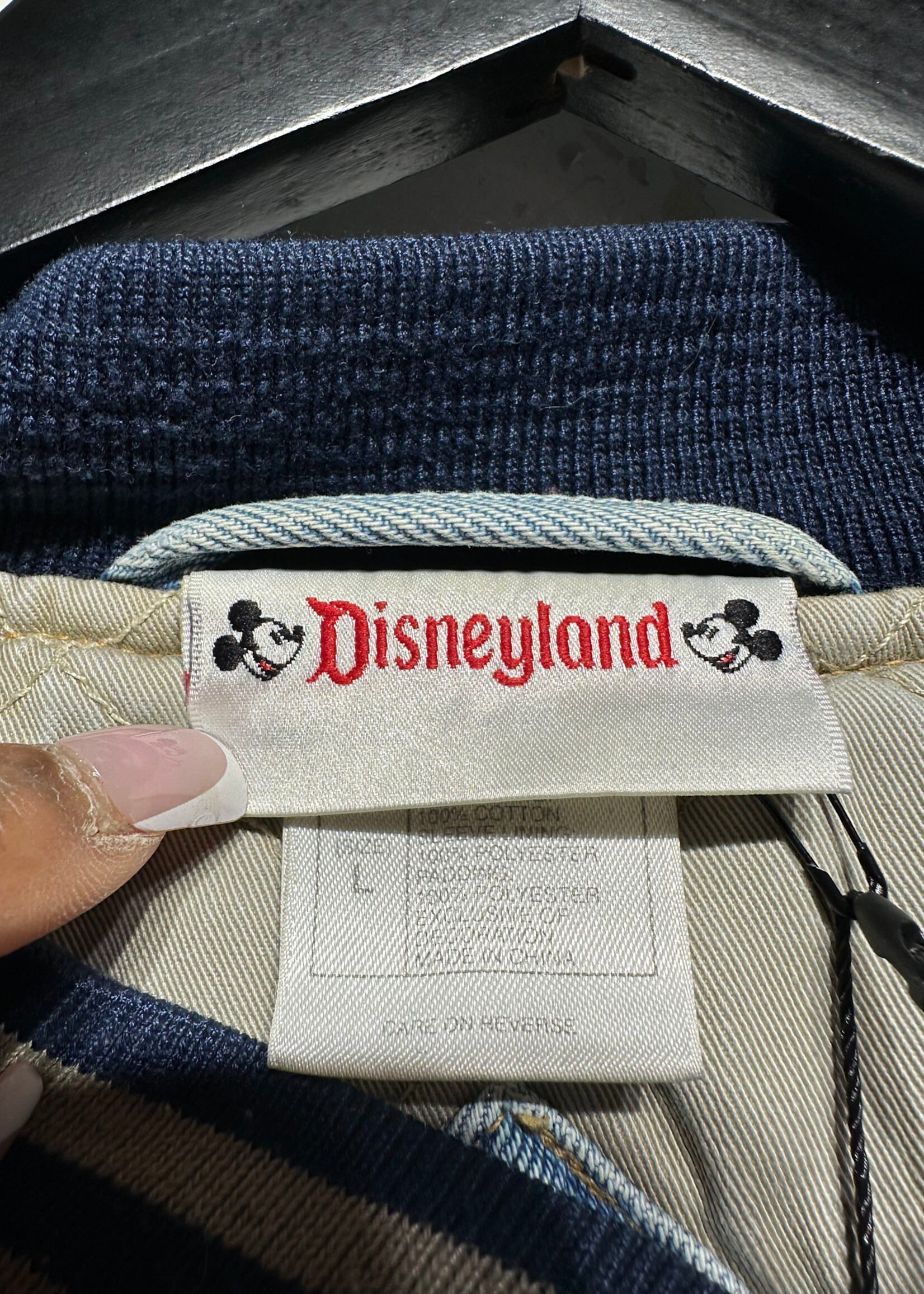 Disneyland Vintage Mickey Denim Bomber Masc L AS IS
