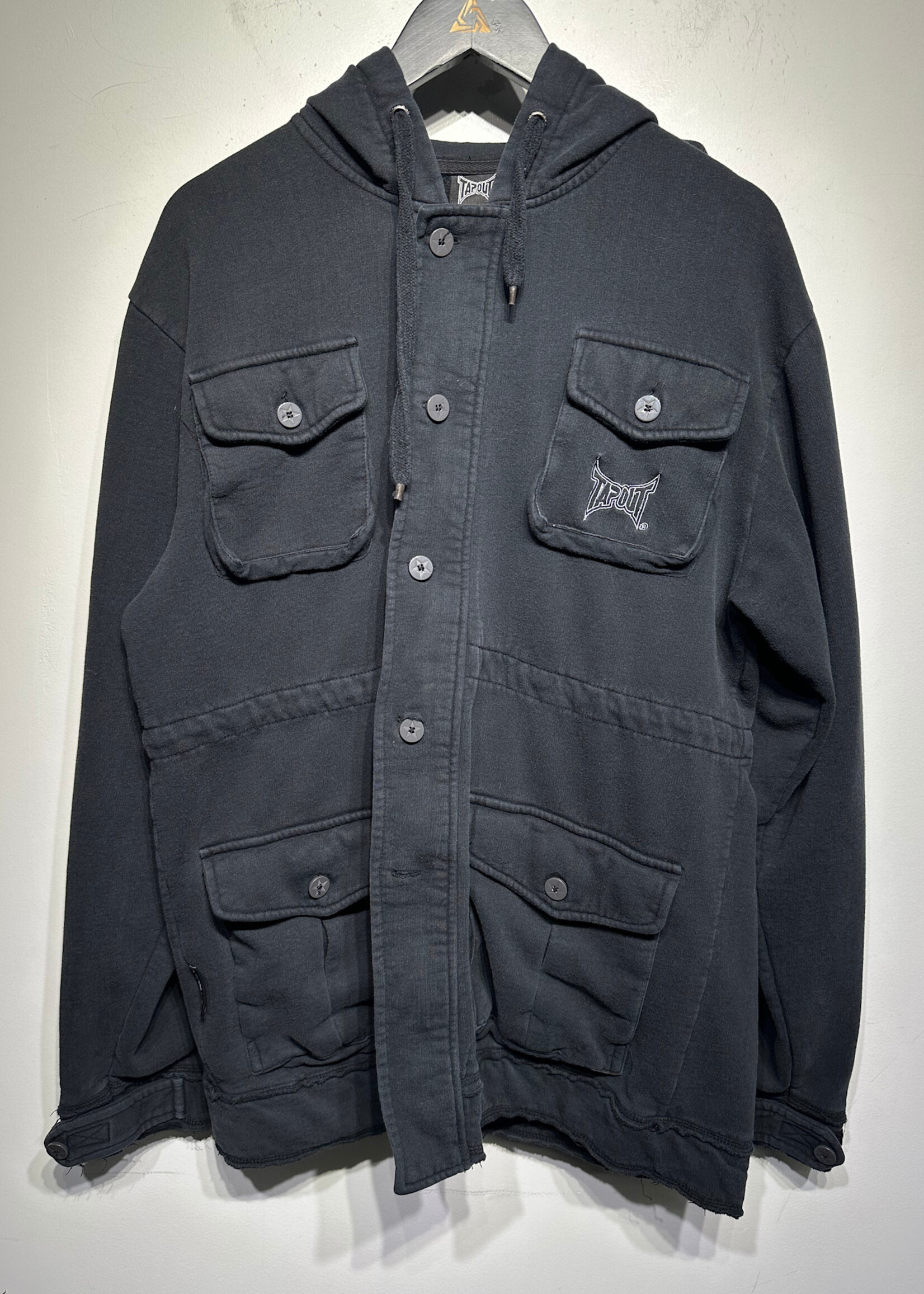 Tapout Black Cargo Zip Up Jacket XL