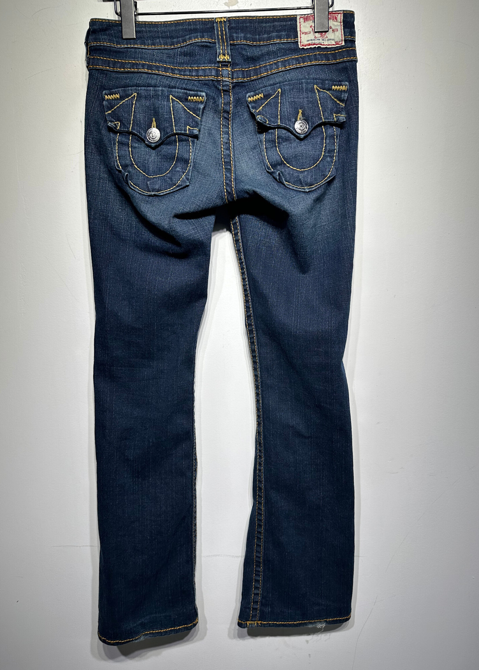 True Religion Dark Wash Boot Cut Jeans 28