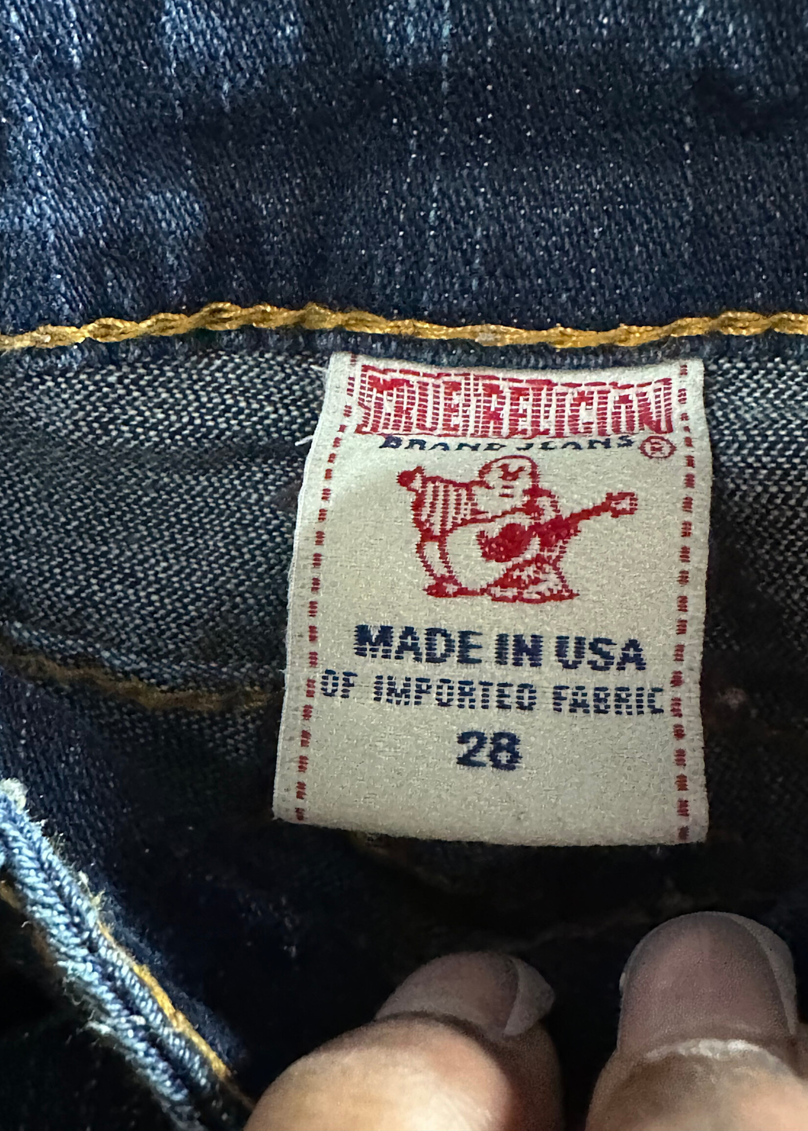 True Religion Dark Wash Boot Cut Jeans 28