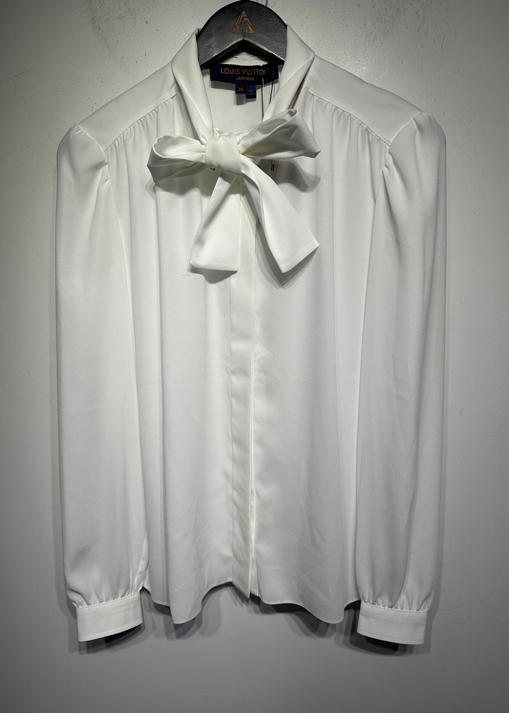 Louis Vuitton Uniform White Zip Blouse S