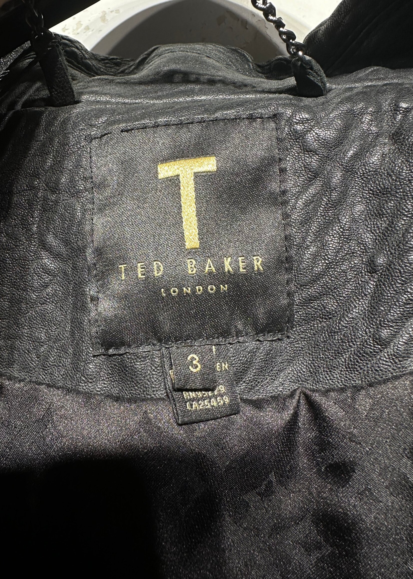 Ted Baker Ovine Leather Moto Jacket S