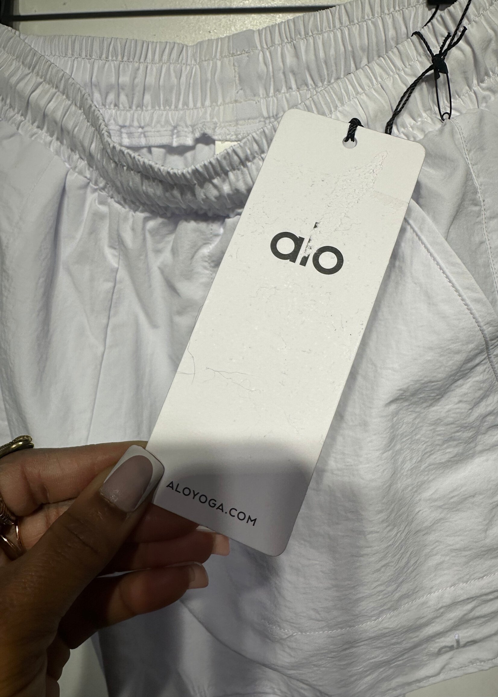 NWT Alo White Alumni Shorts S