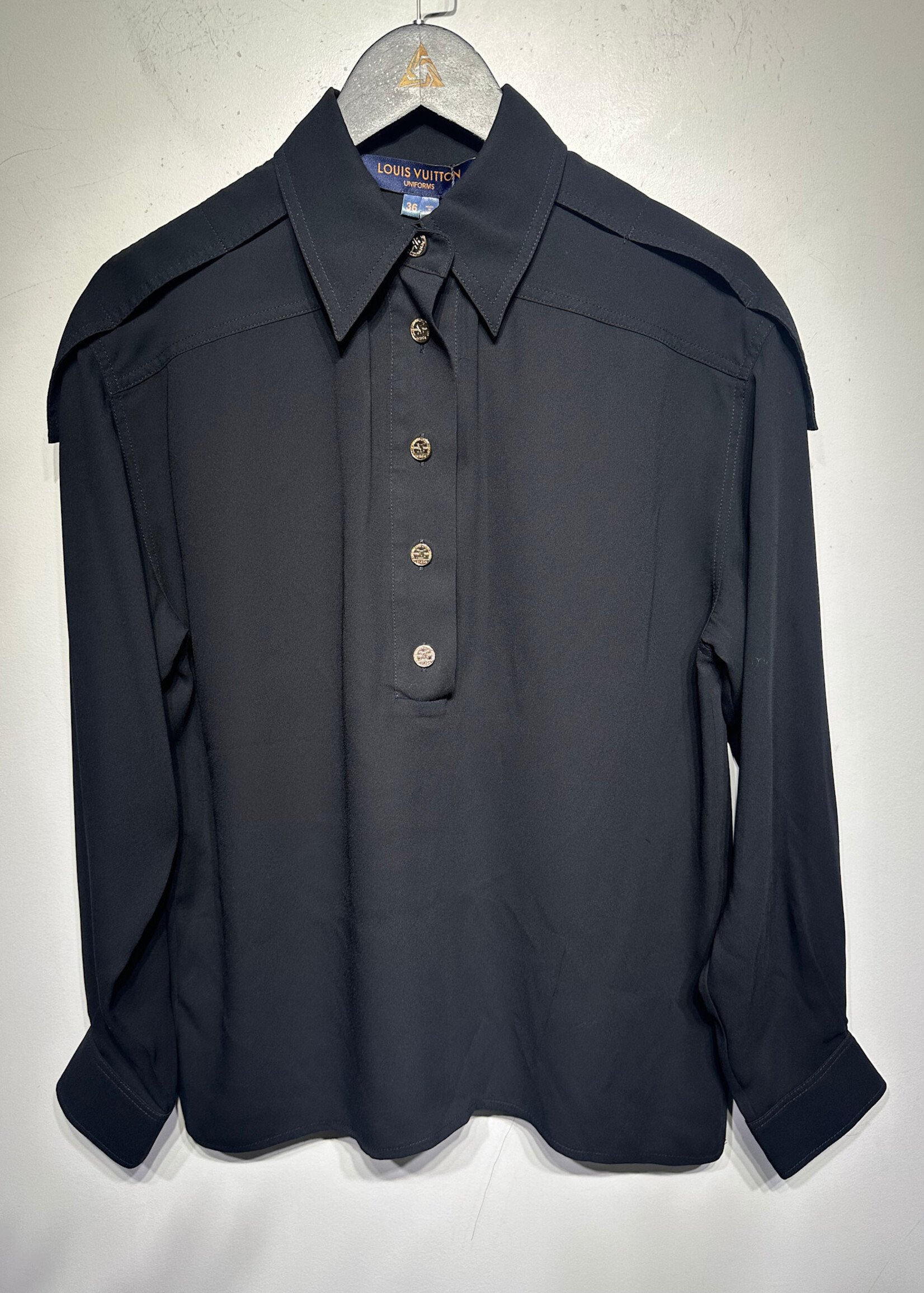 Louis Vuitton Uniform Black Blouse S
